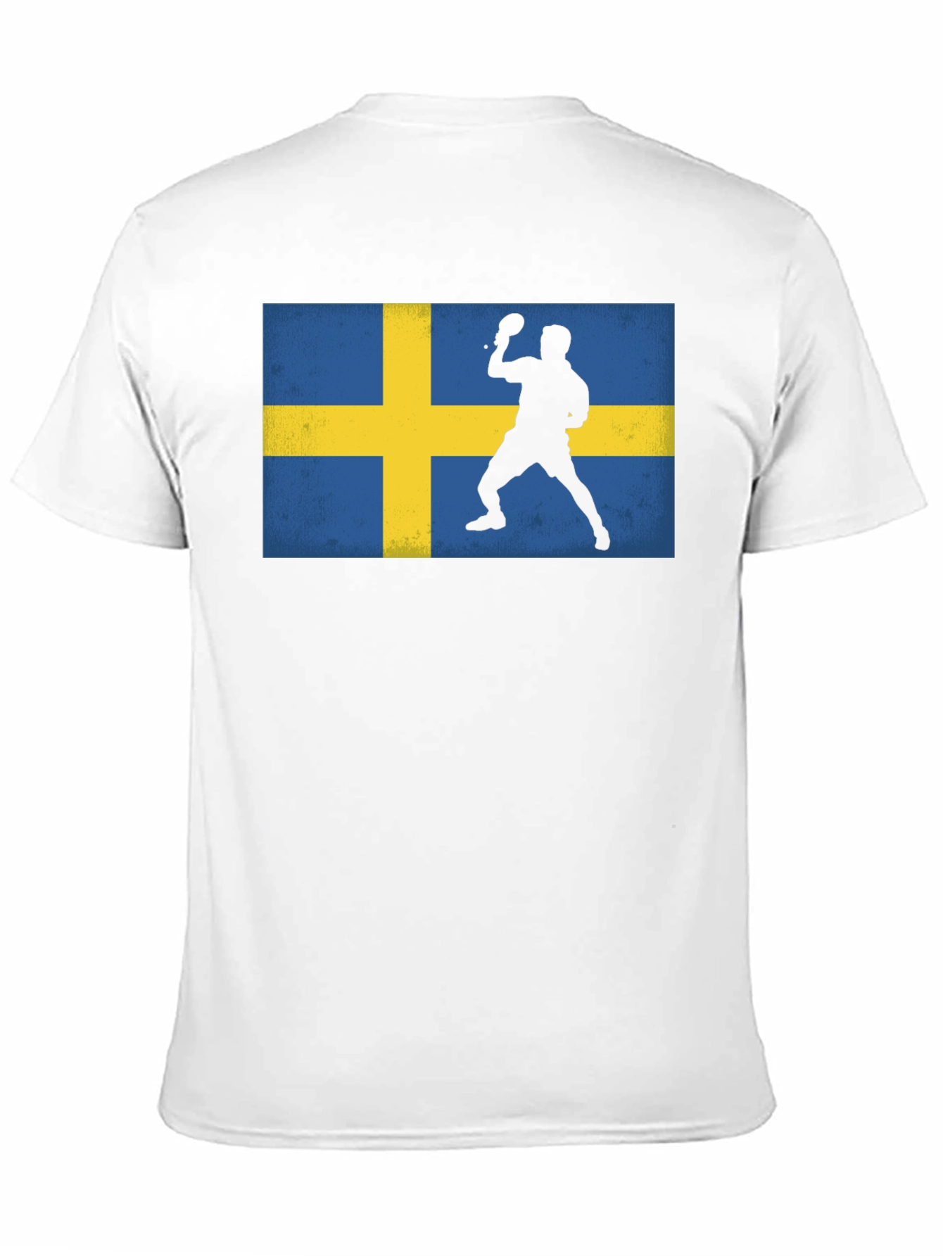 Black Sweden Table Tennis Flag T-Shirt view 11