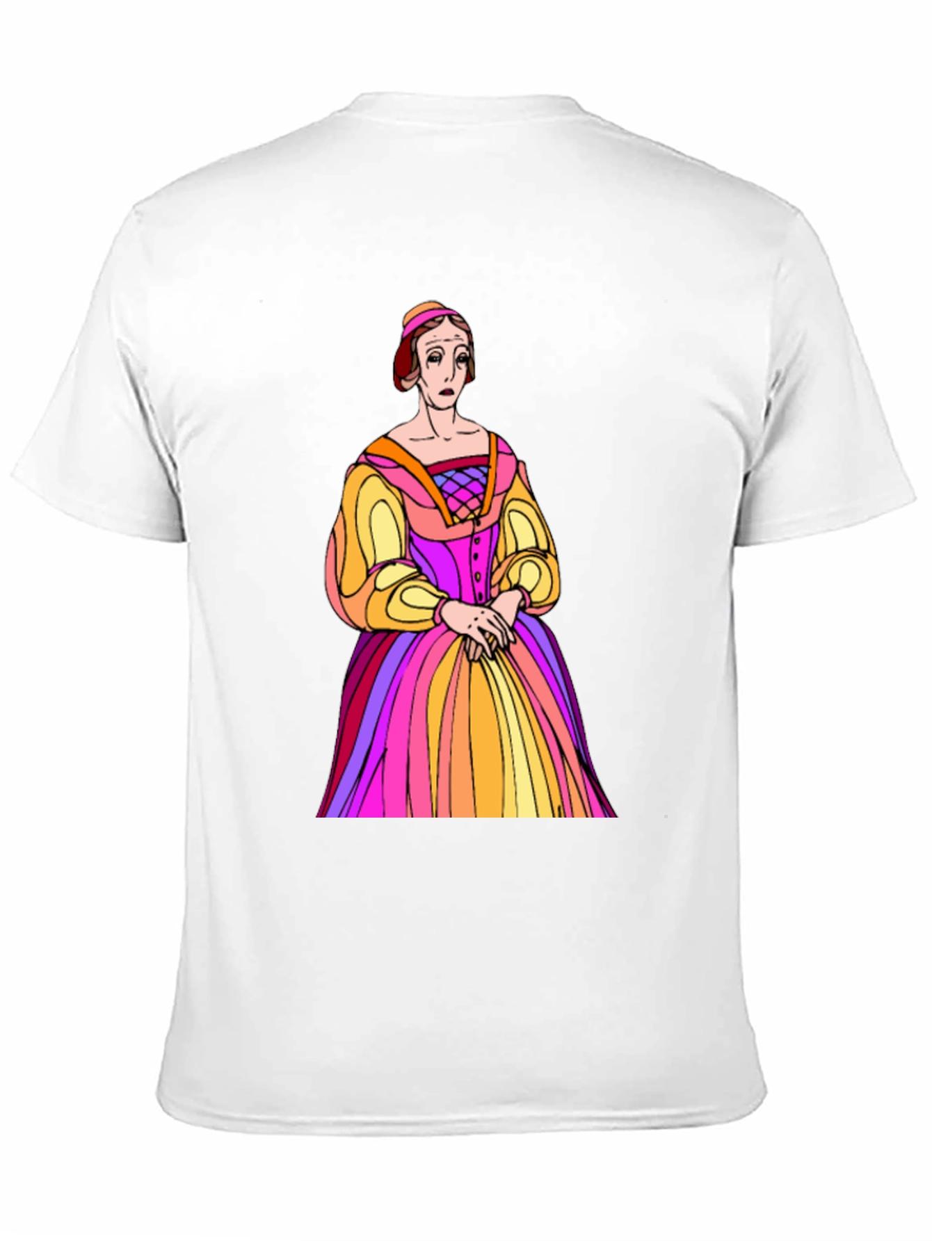 Black Renaissance Portrait T-Shirt - Unique Art Tee view 11