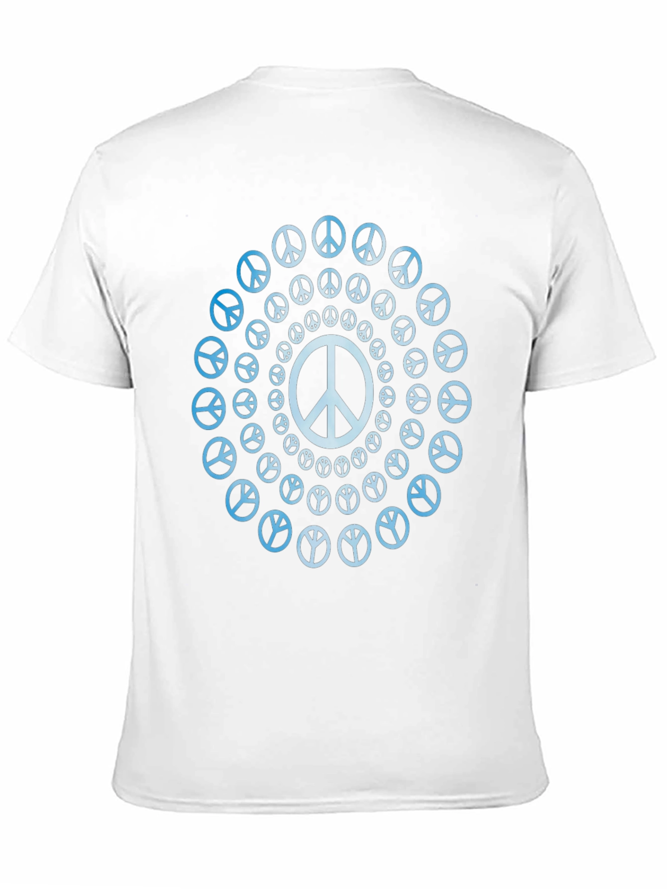 Black Peace Mandala Black T-Shirt view 11