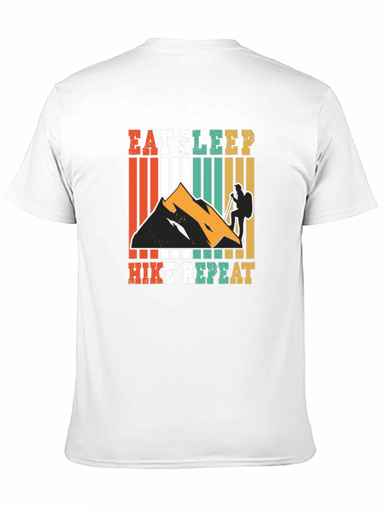 Black Eat Sleep Hike Repeat Graphic Tee view 11