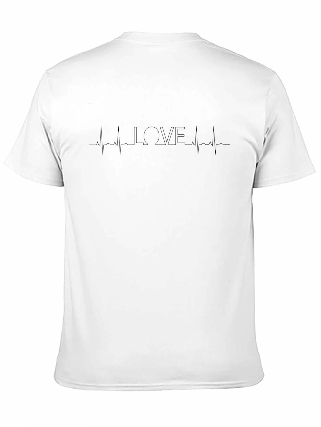 Black Love Heartbeat Graphic T-Shirt - Black view 11