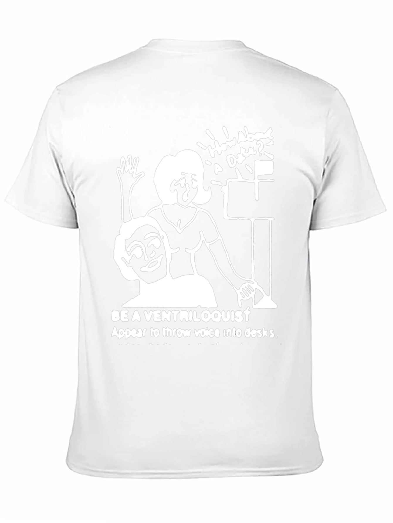 Black Ventriloquist Humor Graphic T-Shirt view 11