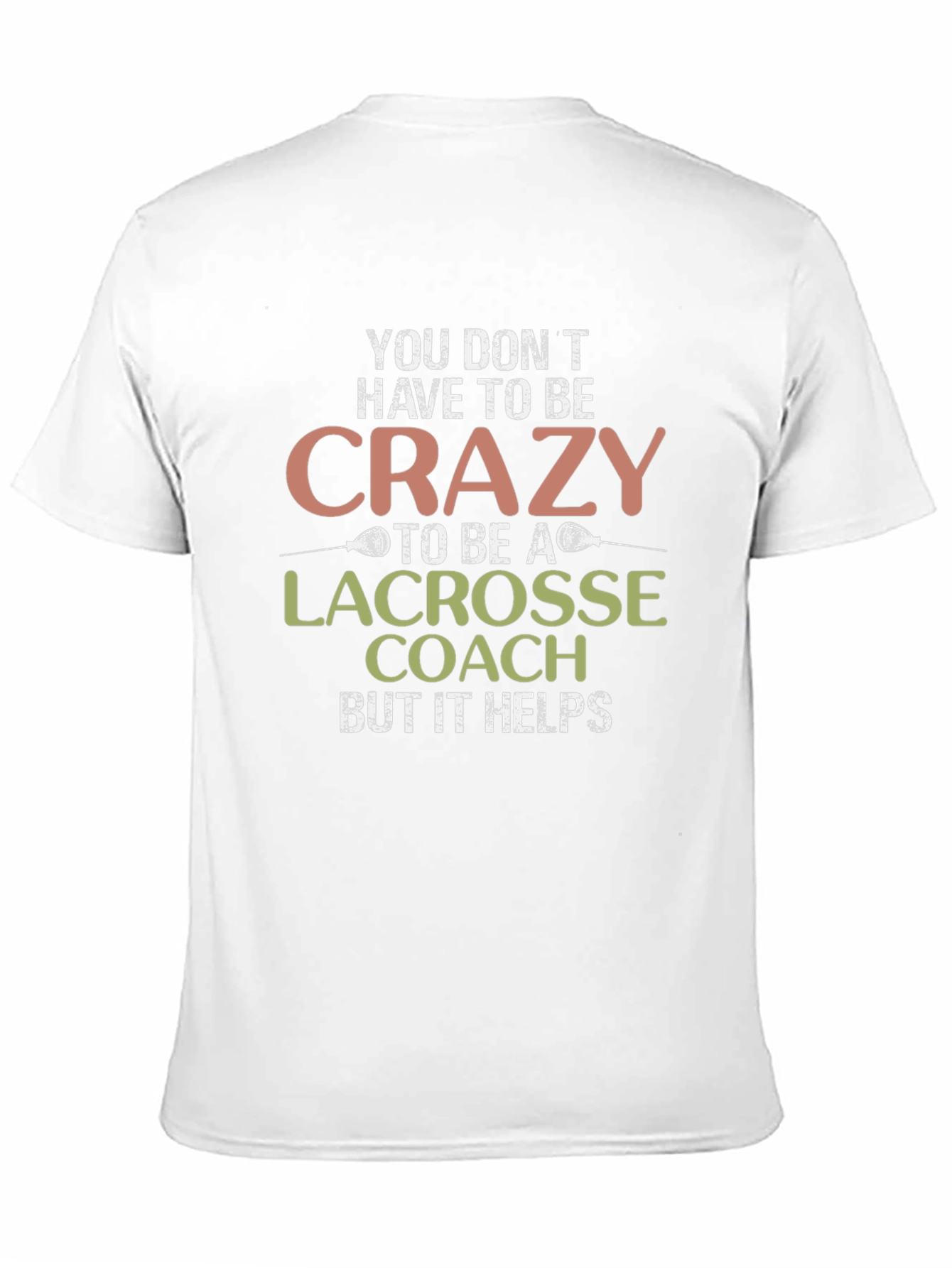 Black Crazy Lacrosse Coach Black T-Shirt view 11