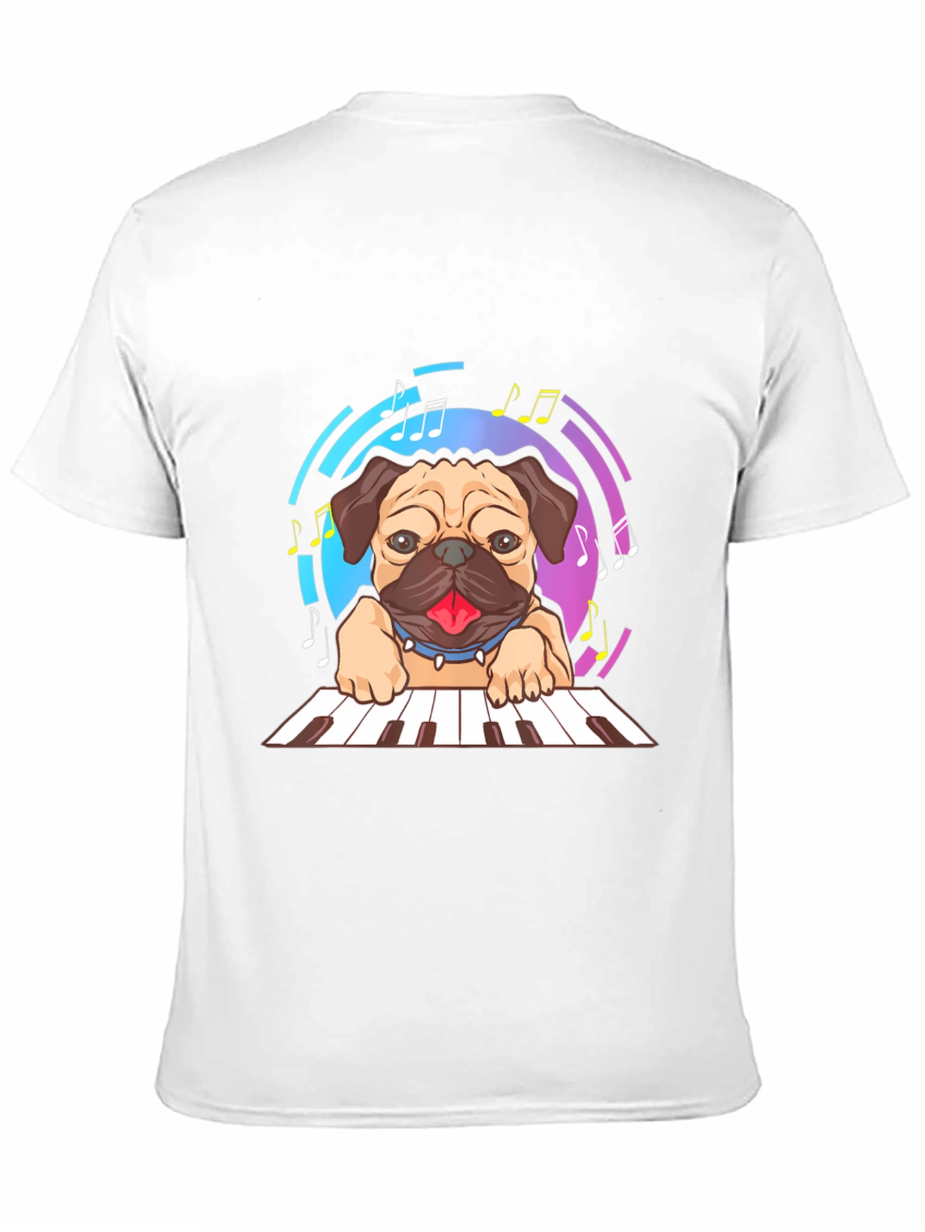 Black Pug Pianist Graphic Tee view 11