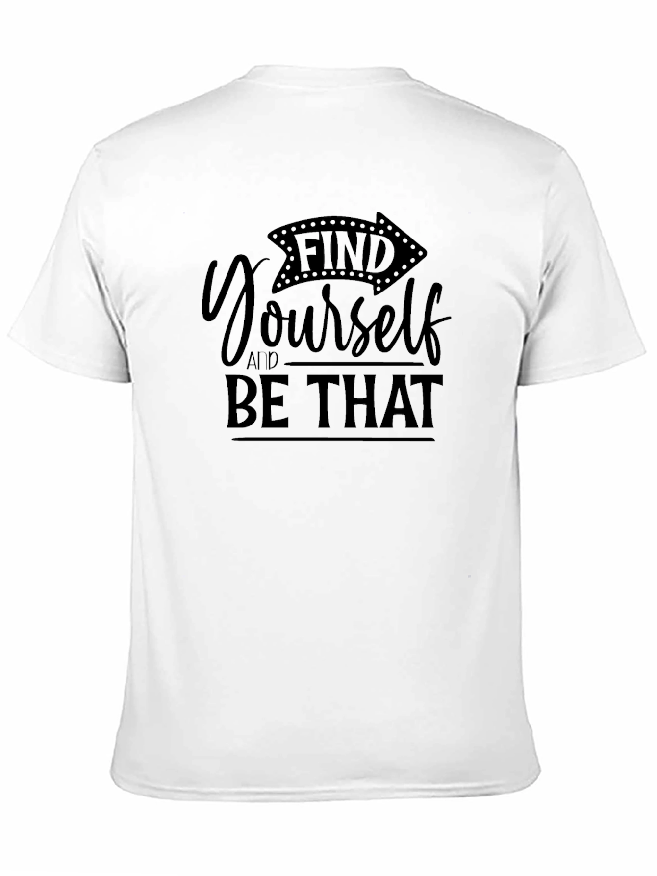 Black Find Yourself Graphic Tee - Unisex Black Cotton T-Shirt view 11