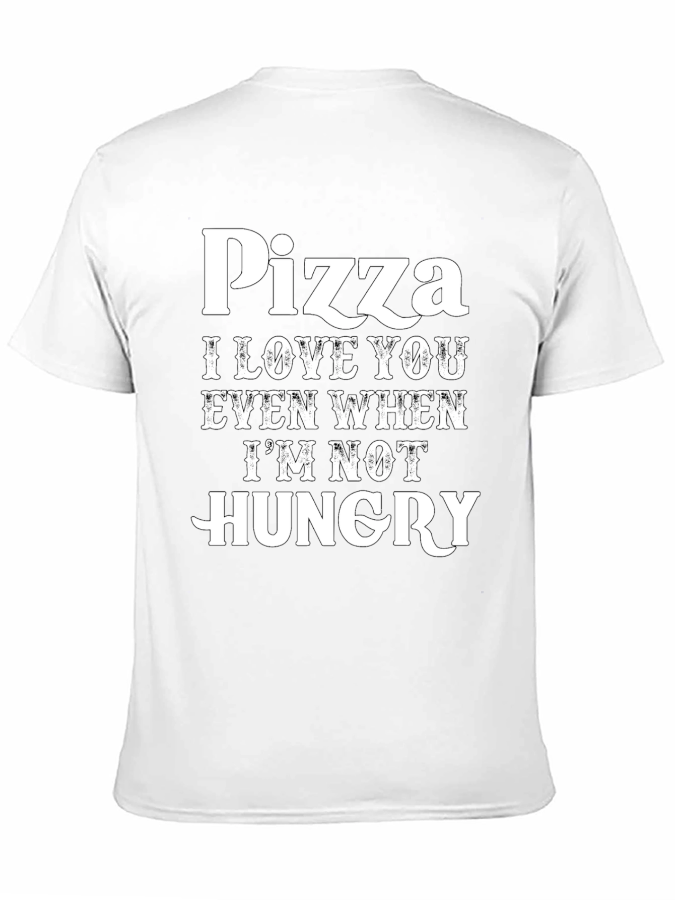 Black Pizza Love Funny T-Shirt view 11