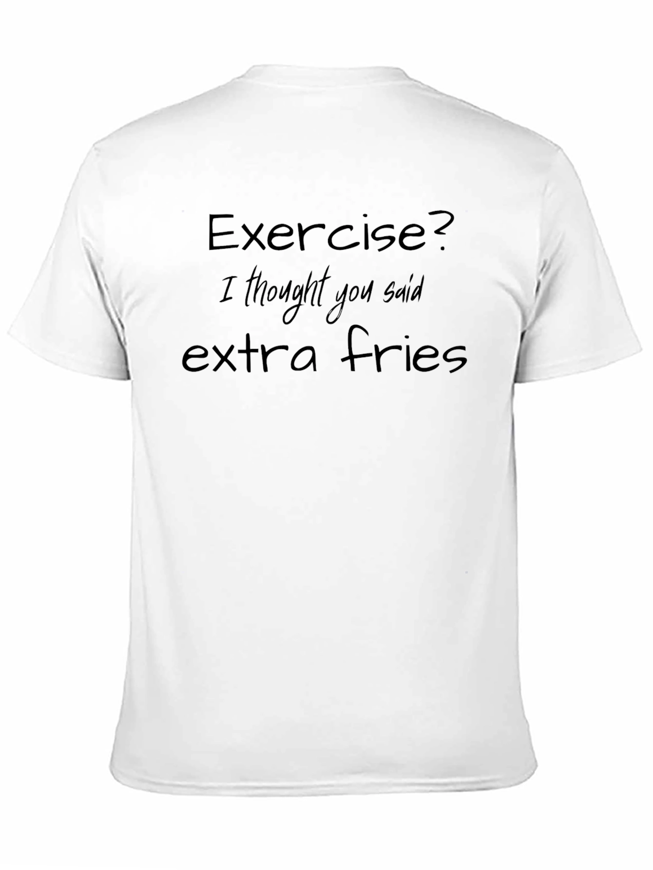 Black Exercise? Extra Fries Men's T-Shirt view 11