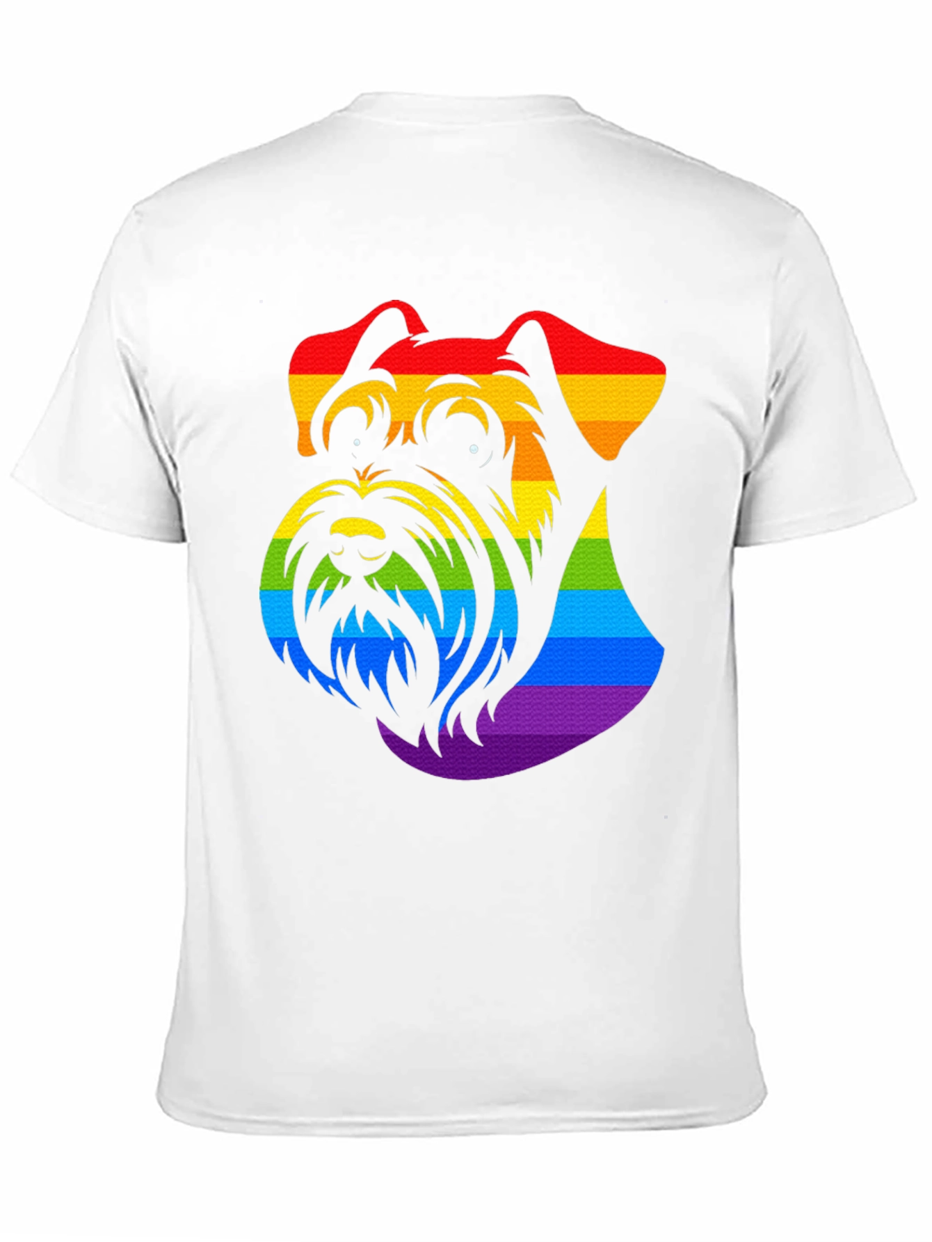 Black Rainbow Schnauzer Graphic Tee - Black Cotton view 11