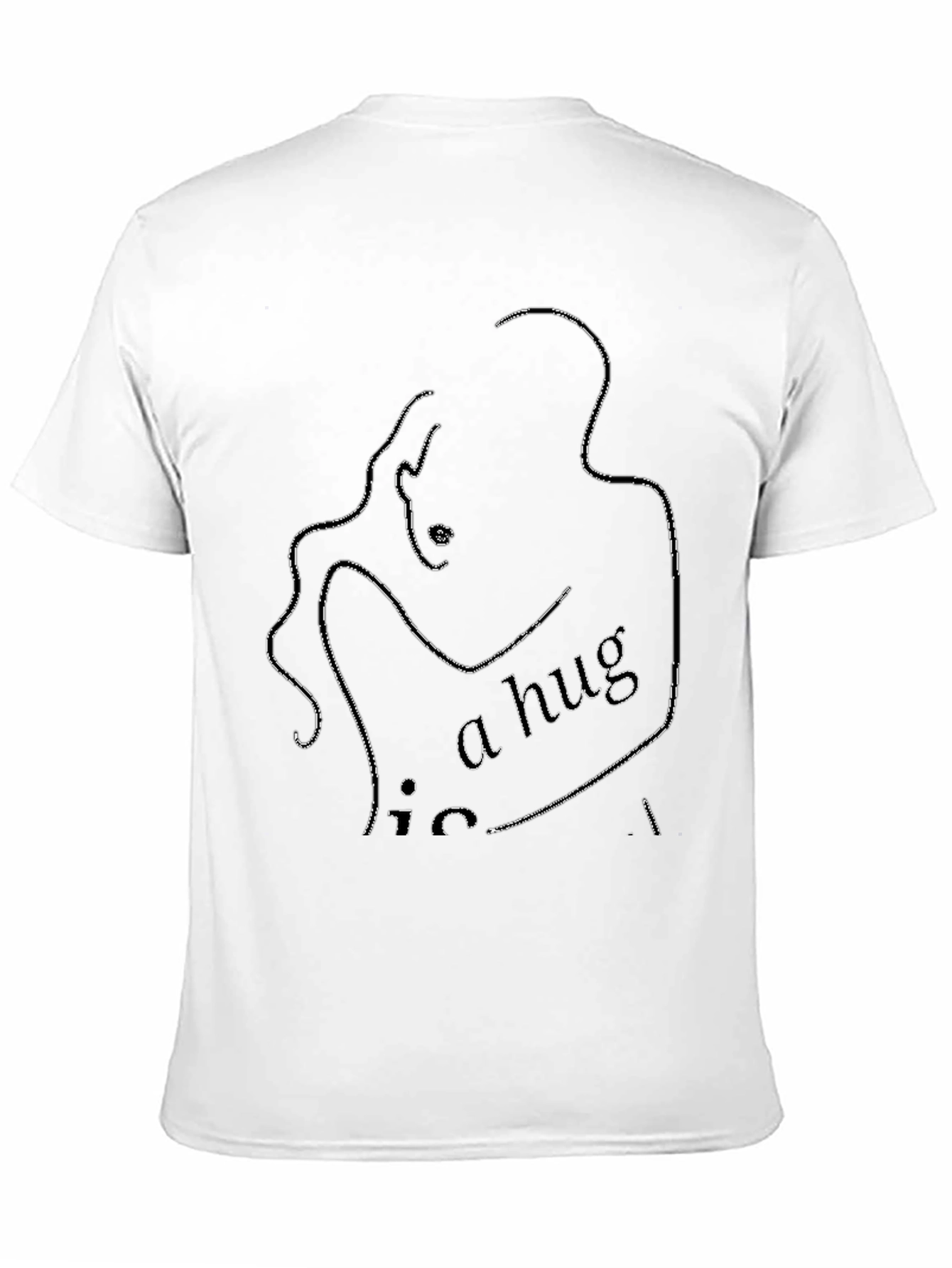 Black Hugging Graphic Tee - Black Casual Shirt view 11