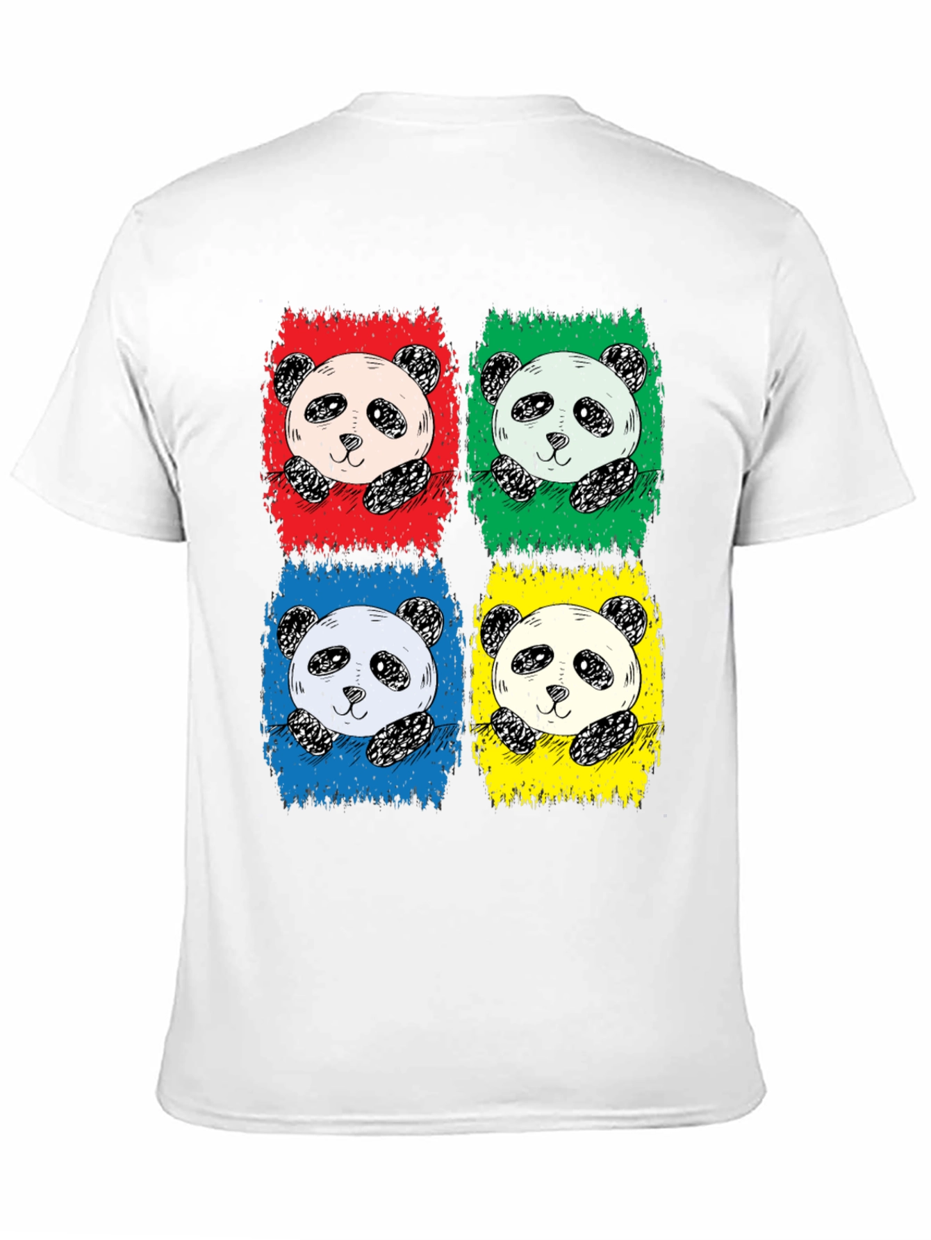 Black Pop Art Panda Graphic Tee - Unisex view 11