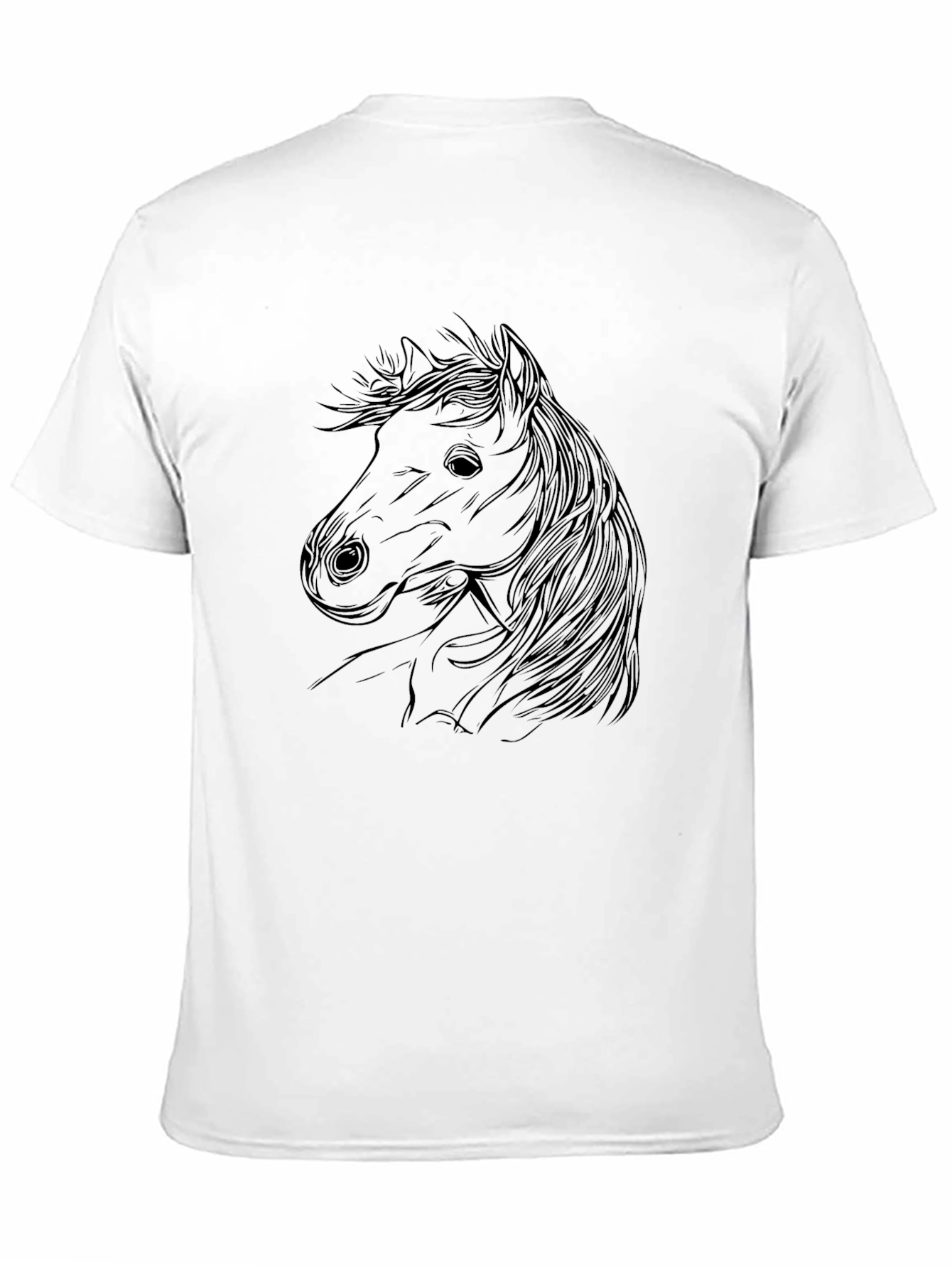 Black Horse Outline Graphic Print Tee view 11