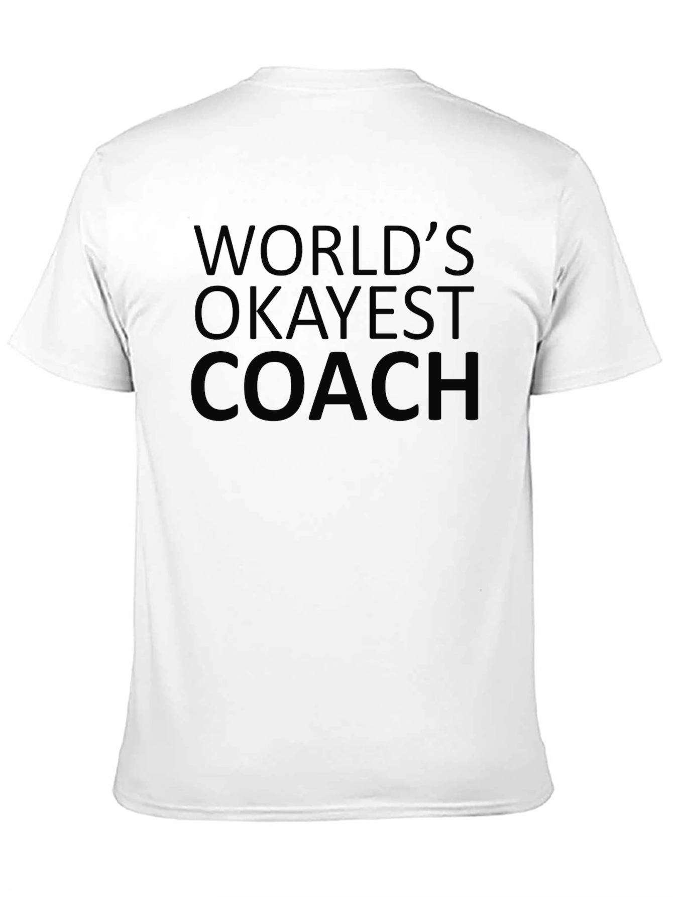 Black World's Okayest Coach Black T-Shirt view 11