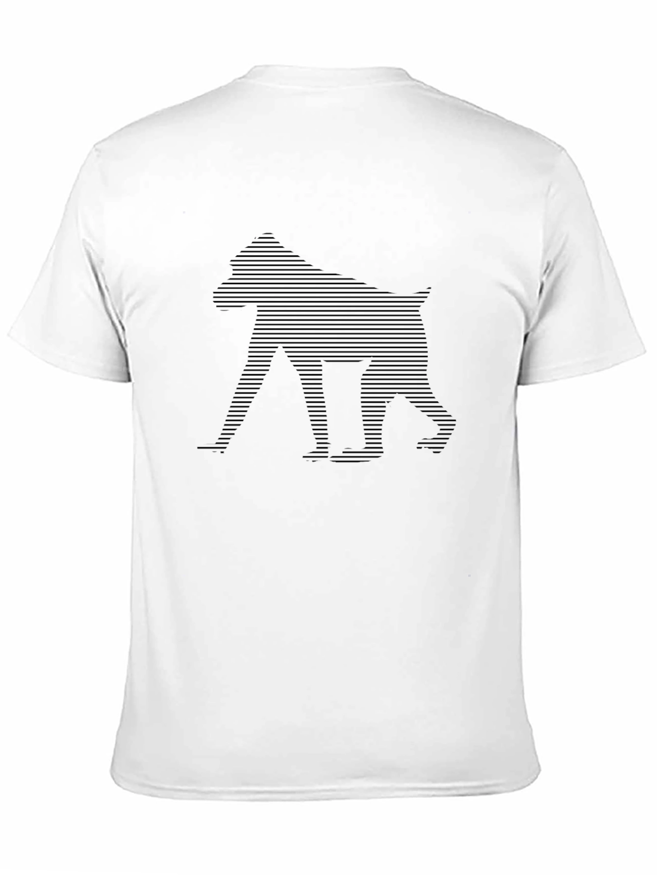 Black Modern Dog Silhouette Graphic Tee - Black view 11