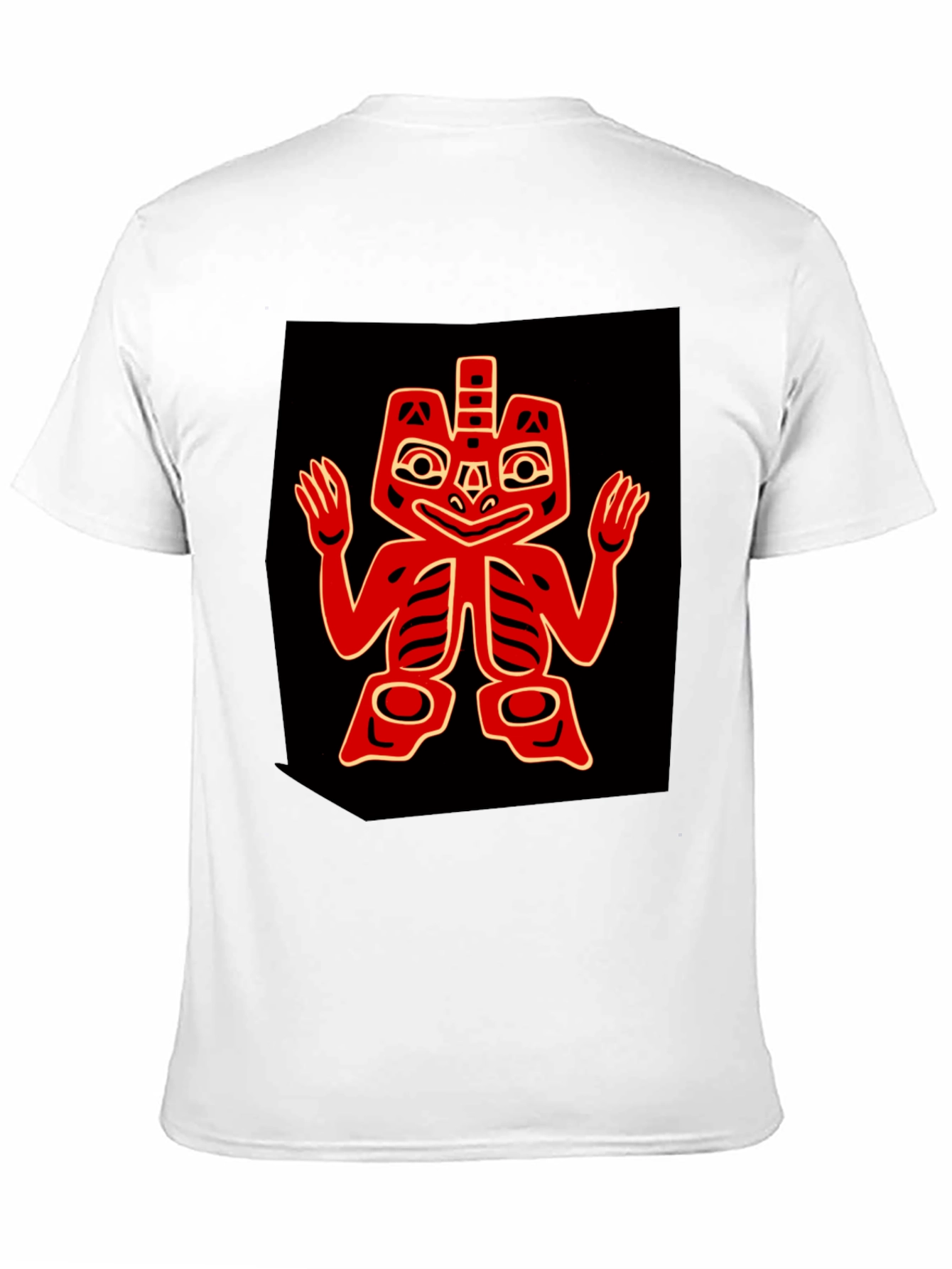 Black Bold Graphic Tee - Red Native American Design view 11