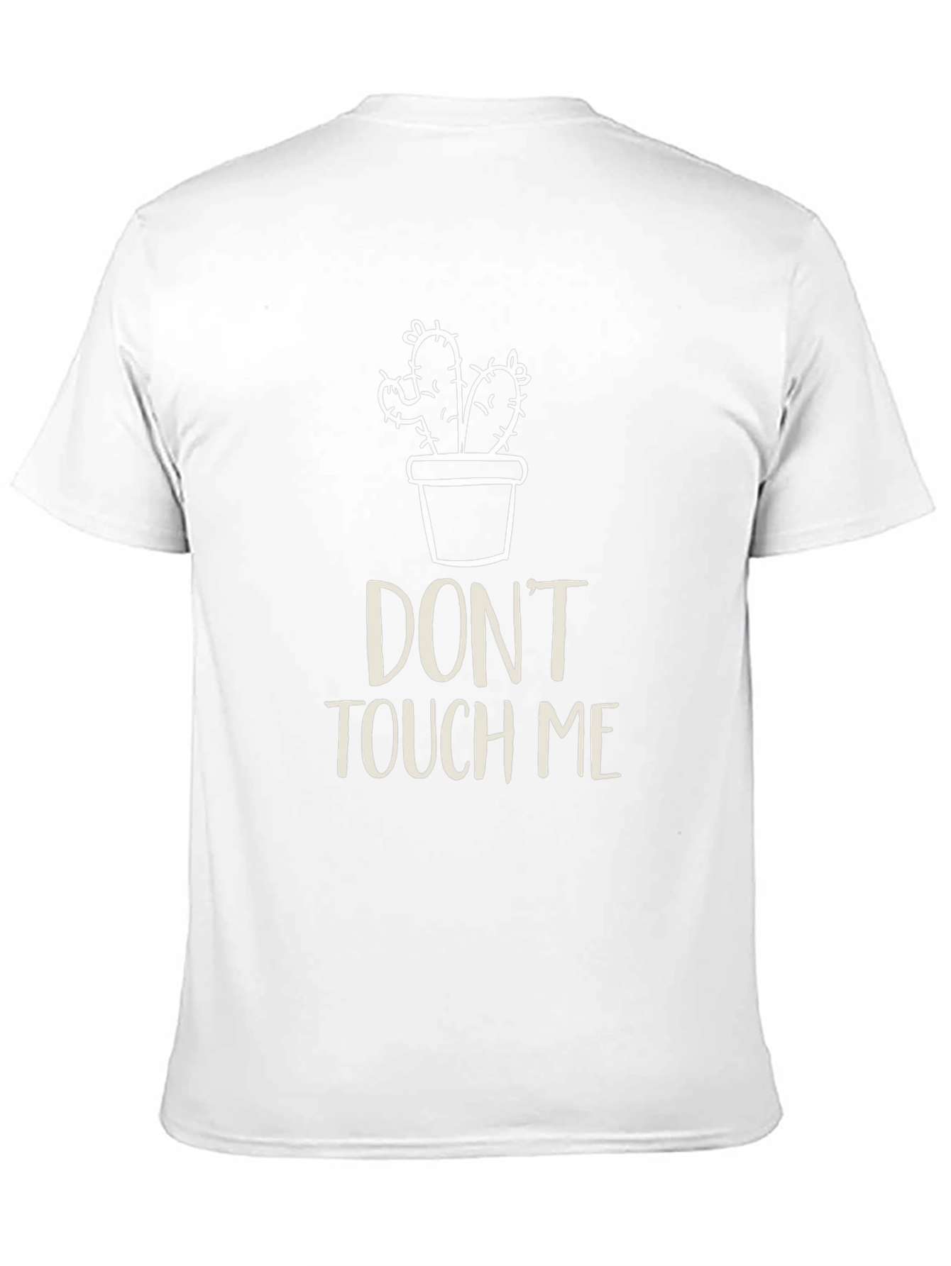 Black Don't Touch Me Cactus Graphic Tee - Black Cotton T-Shirt view 11
