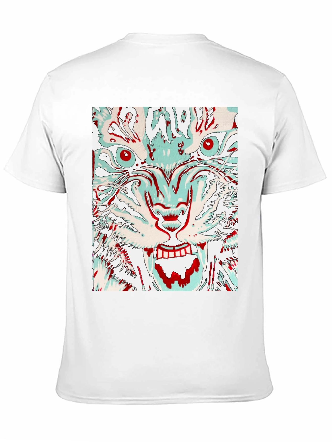 Black Abstract Tiger Graphic Tee - Men's Black T-Shirt view 11