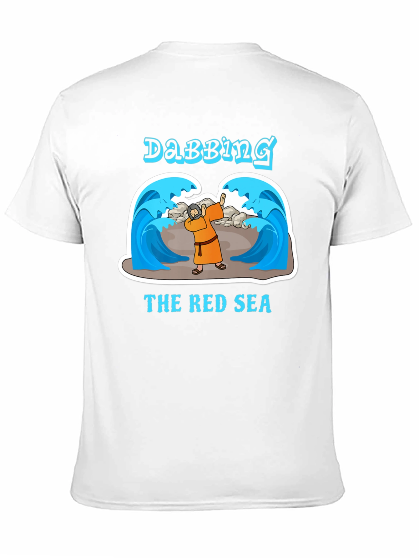 Black Dabbing the Red Sea T-Shirt - Funny Moses Tee view 11