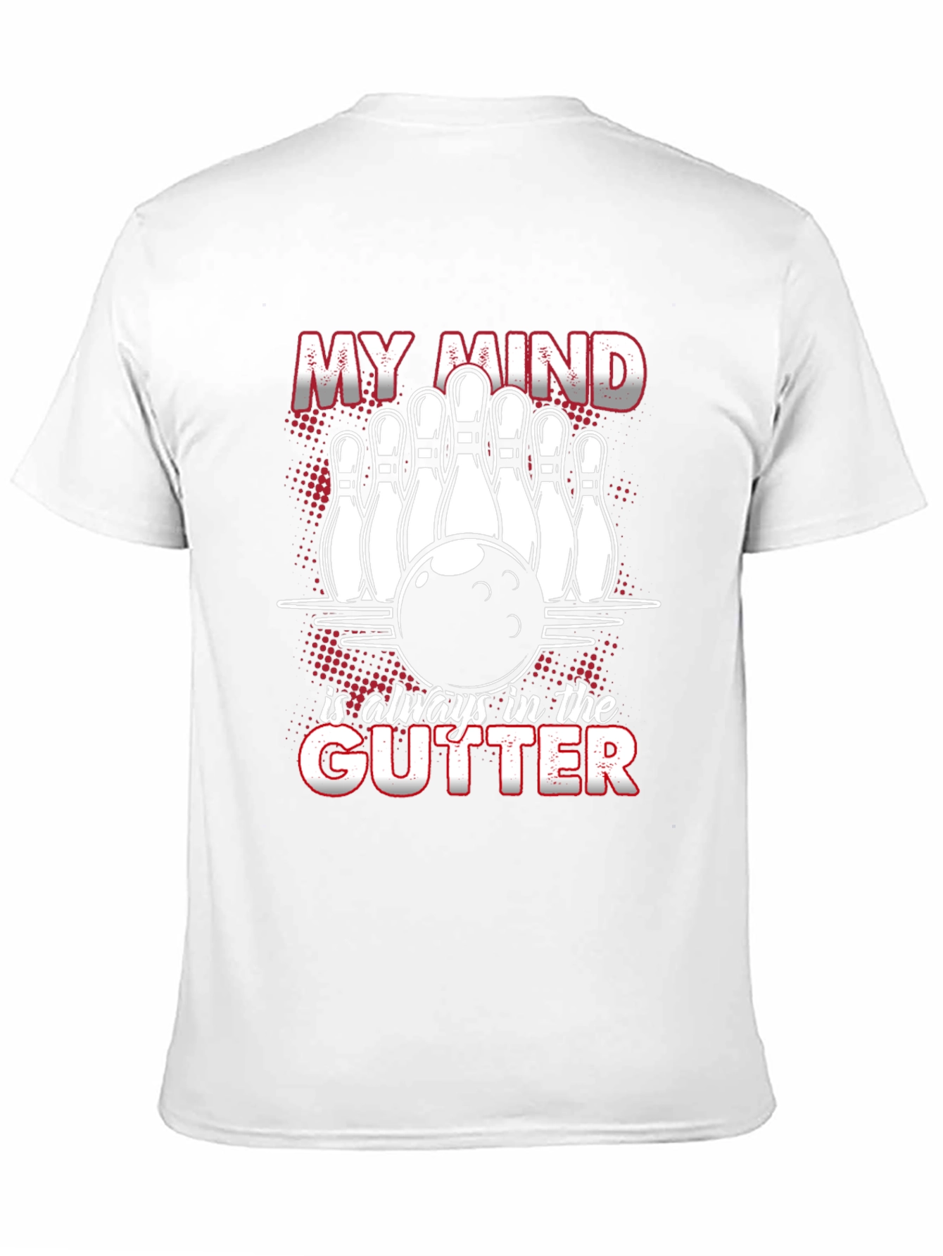 Black Bowling Mind T-Shirt Funny Graphic Tee view 11