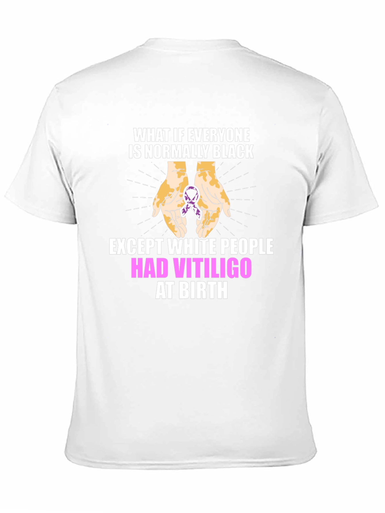 Black Vitiligo Awareness T-Shirt - Equality Design view 11
