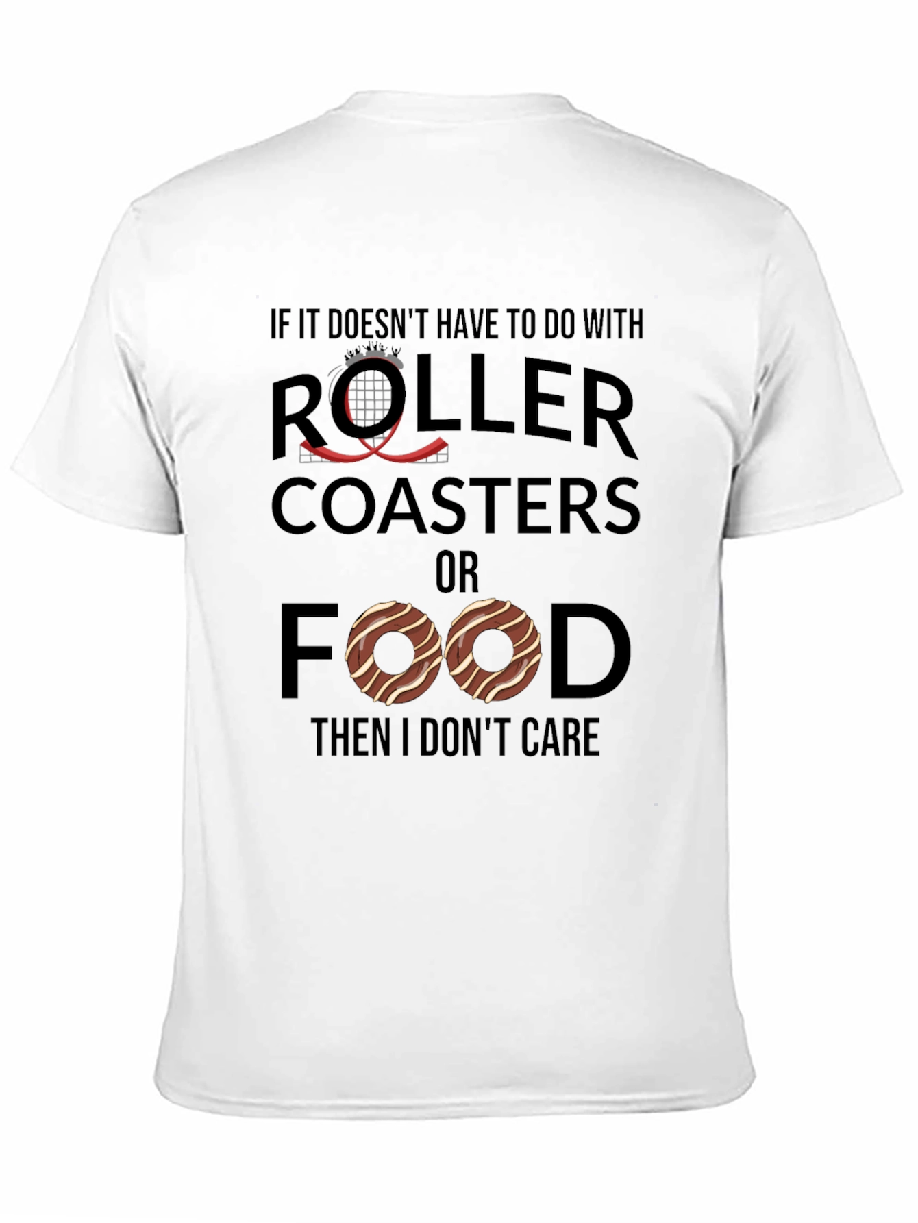 Black Roller Coasters & Food T-Shirt view 11