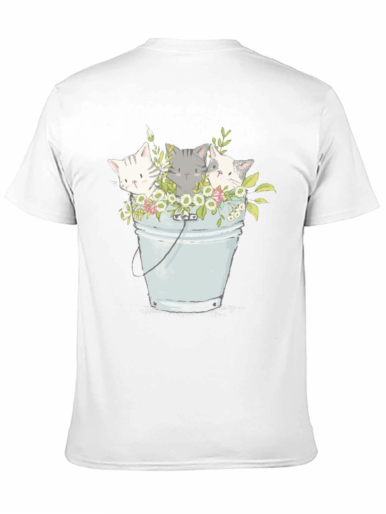 Black Cats in Bucket T-Shirt - Cute Kitten Graphic Tee view 11