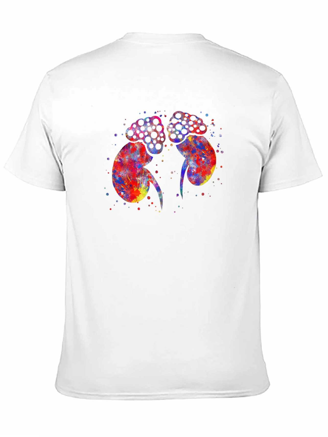 Black Colorful Kidney Print Black T-Shirt view 11