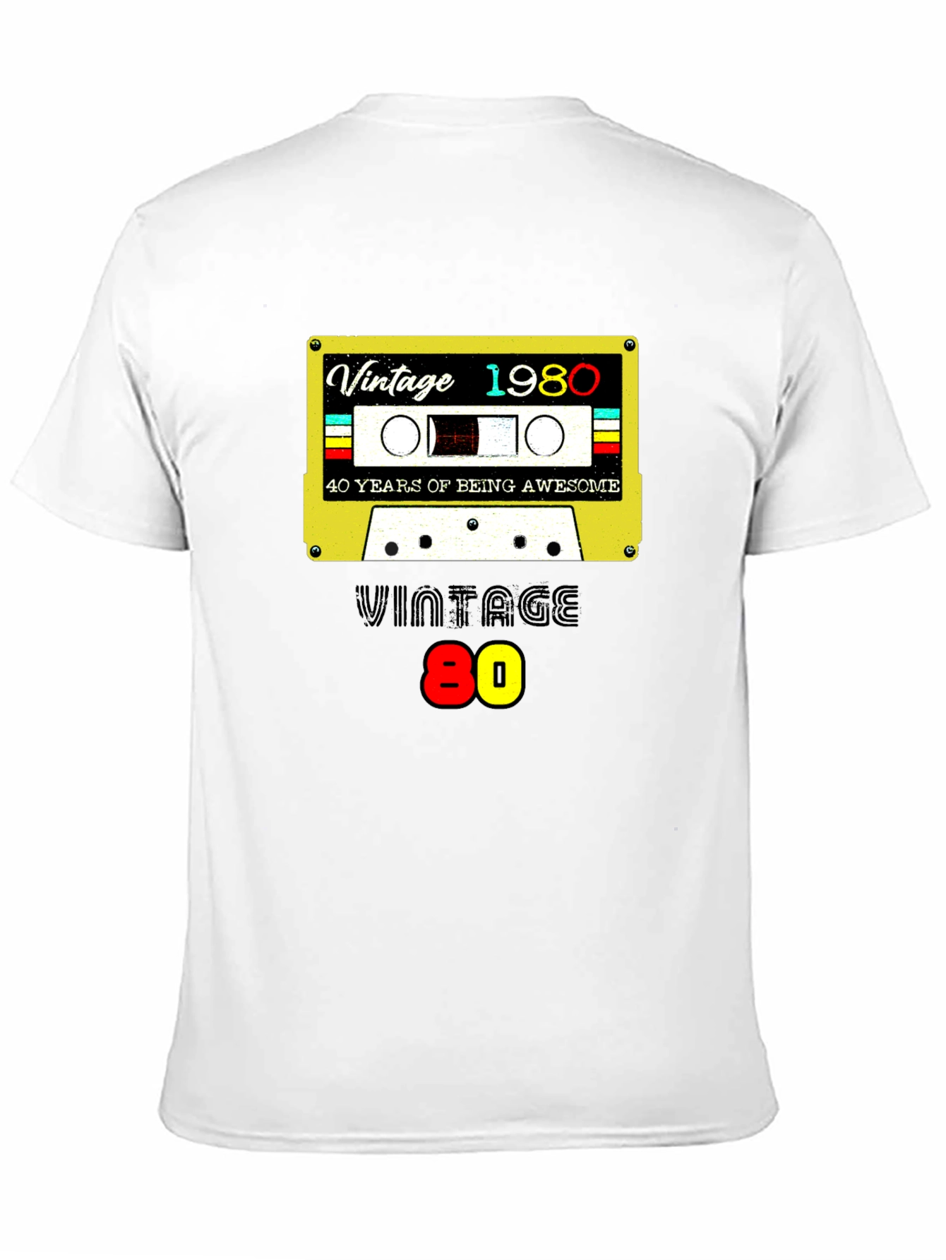 Black Vintage 1980 Cassette Tape Graphic T-Shirt view 11