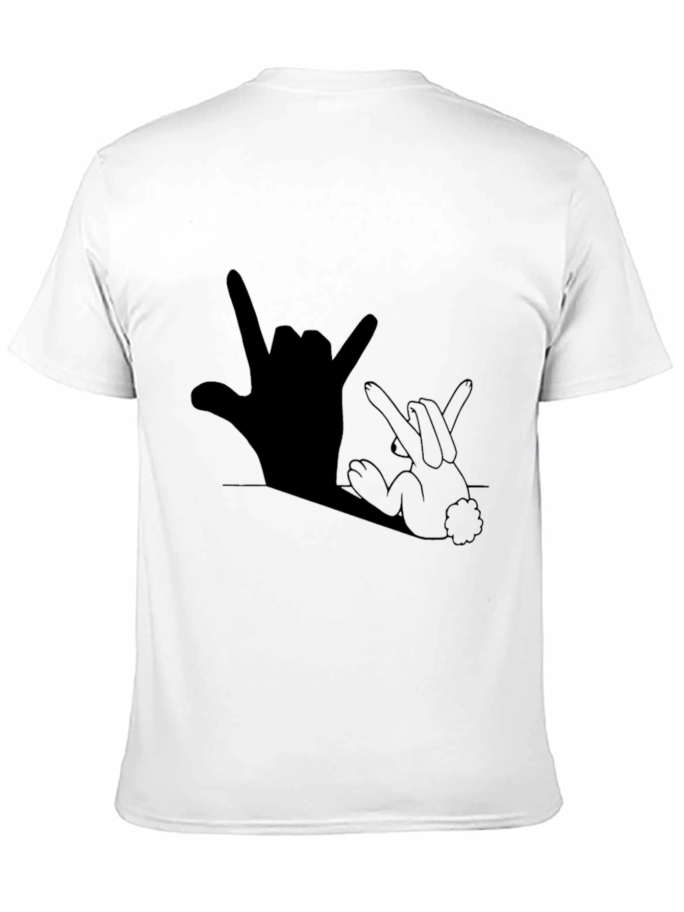 Black Rock On Bunny Shadow Graphic T-Shirt view 11