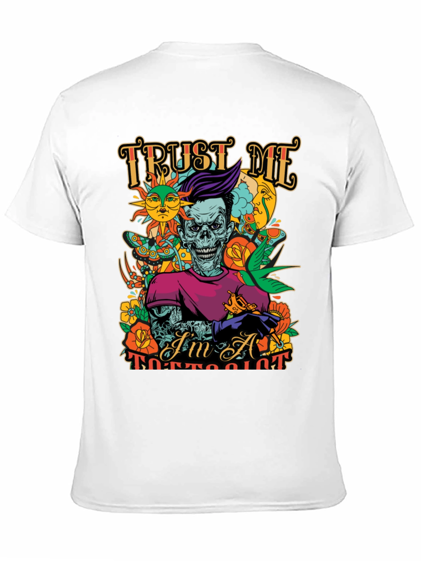 Black Trust Me I'm A Tattooist Black Graphic Tee view 11