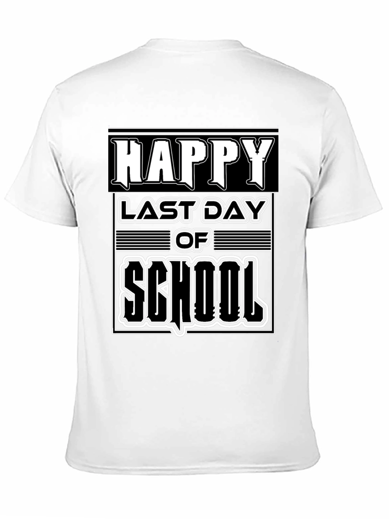 Black Happy Last Day of School Graphic Tee - Black Cotton Blend view 11