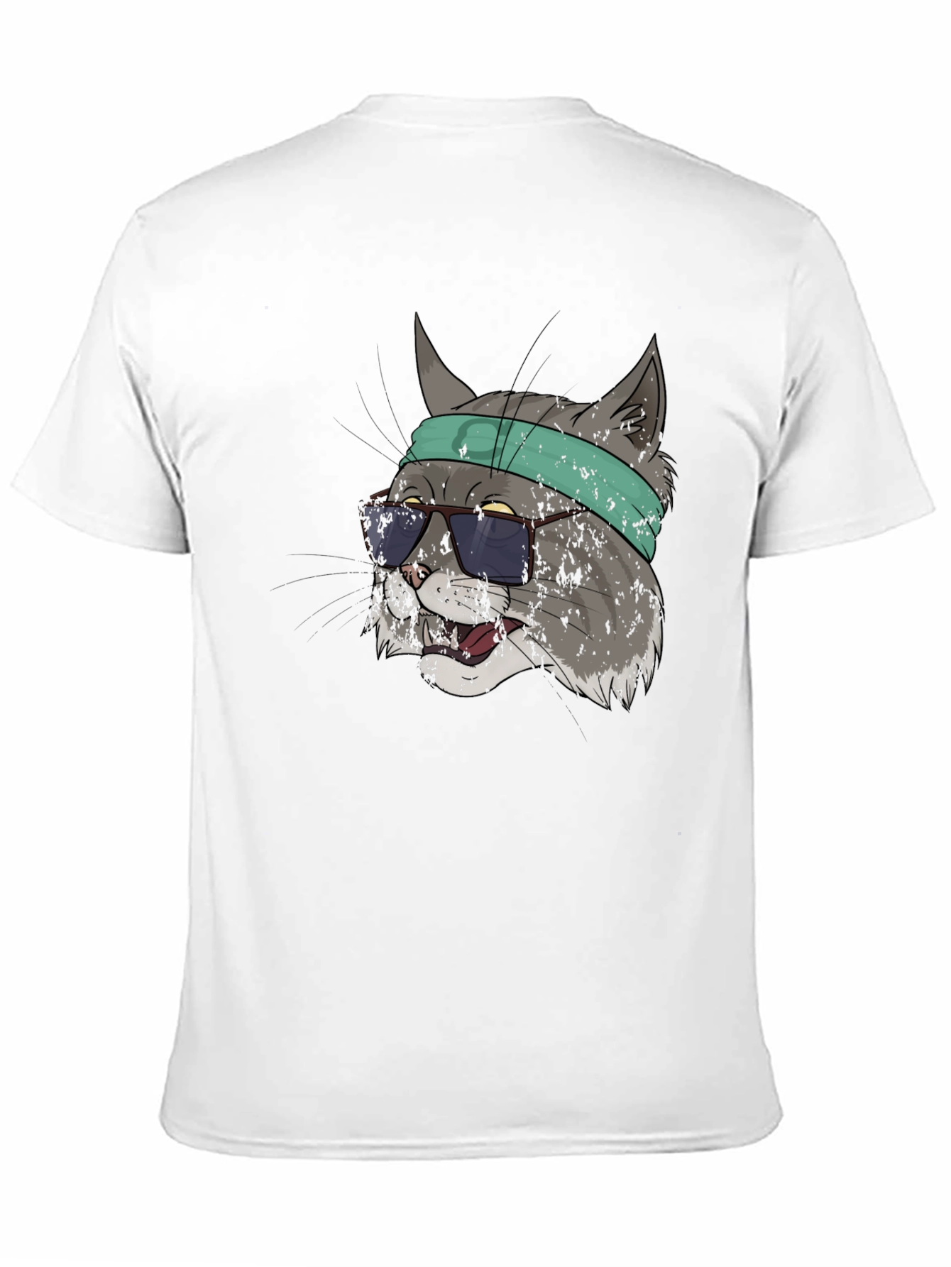 Black Cool Cat Graphic Tee - Unisex Black T-Shirt view 11