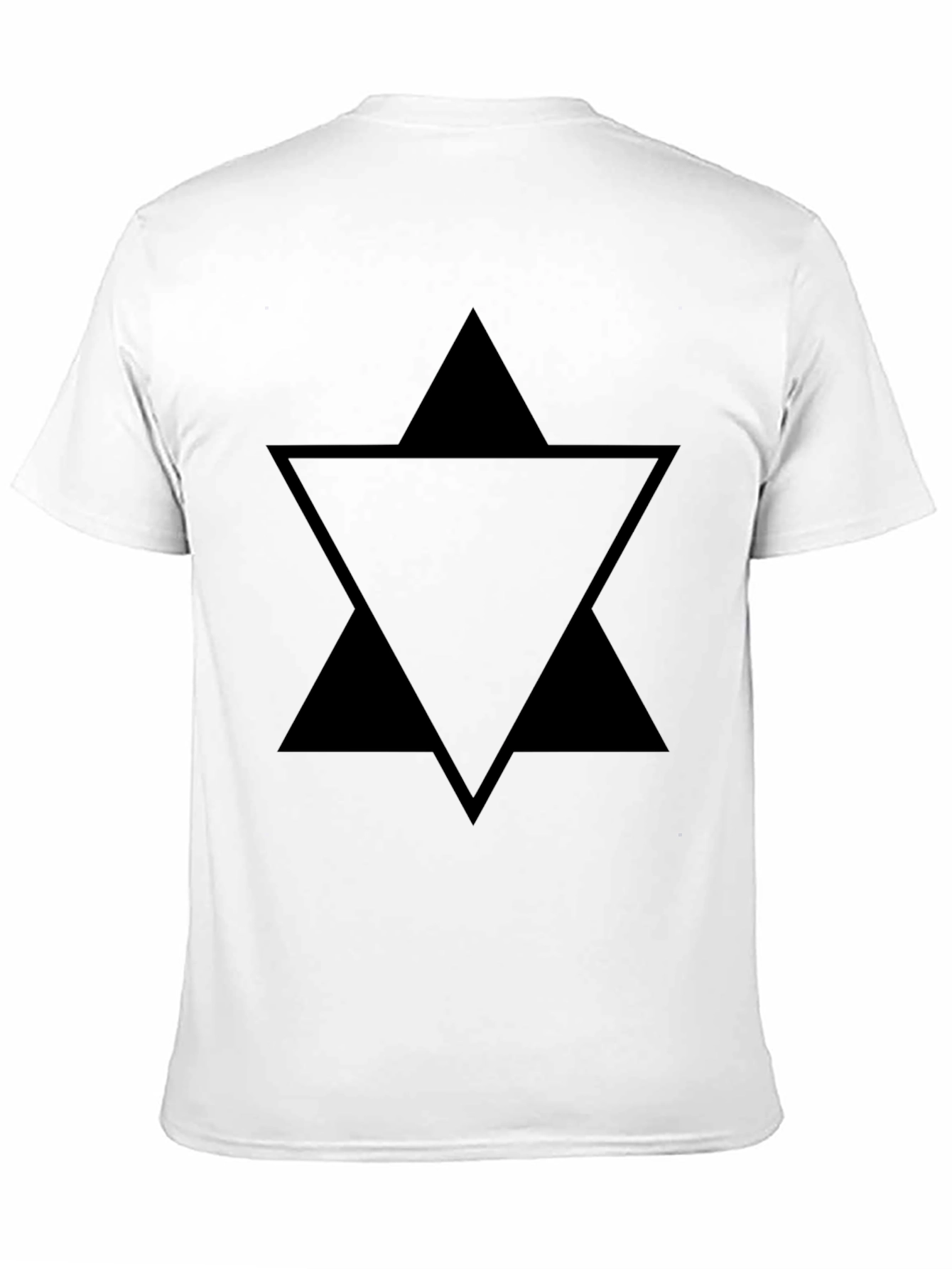 Black Geometric Triangle Star Black T-Shirt view 11