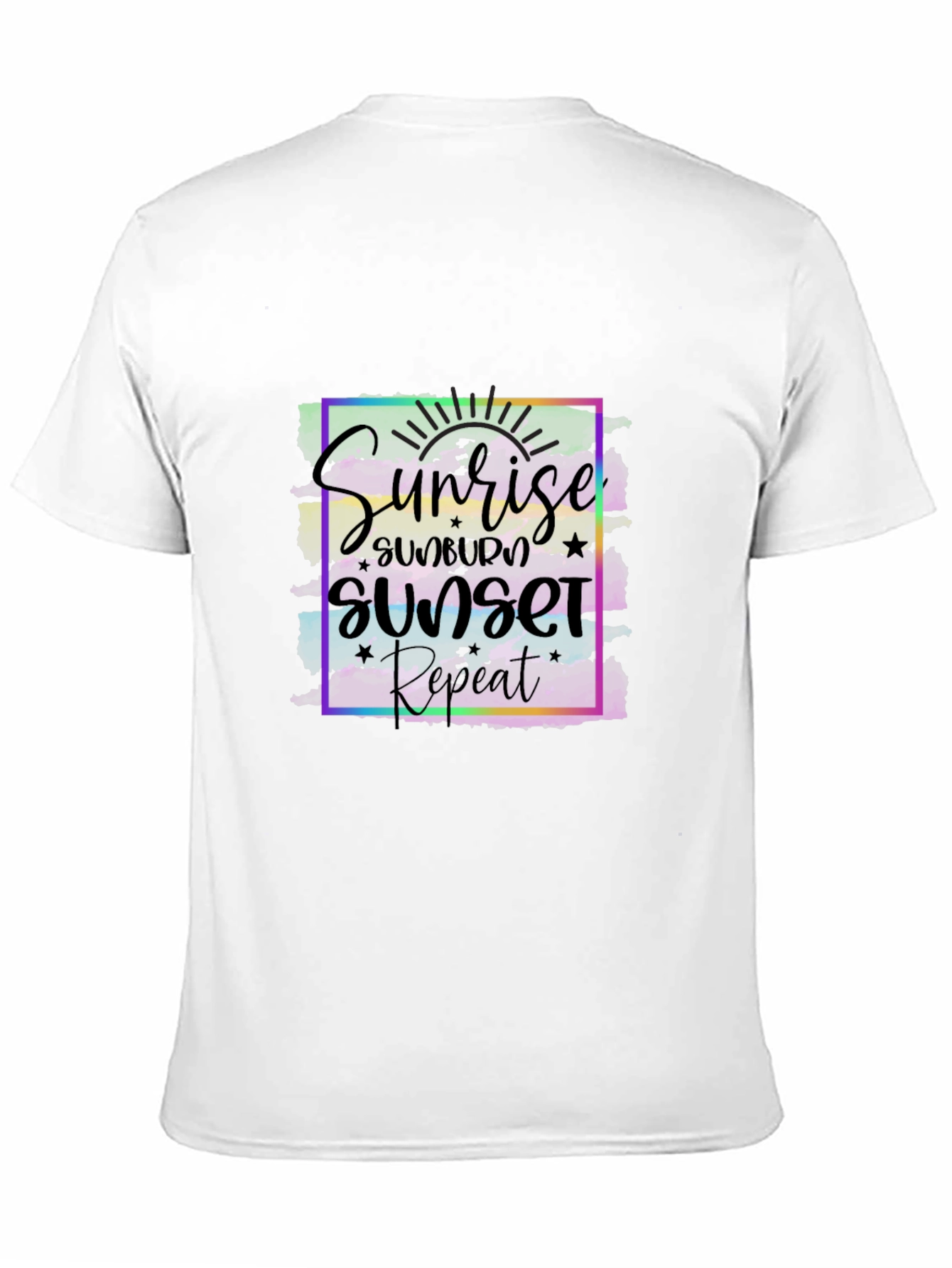 Black Sunrise Sunset Repeat Graphic Tee view 11