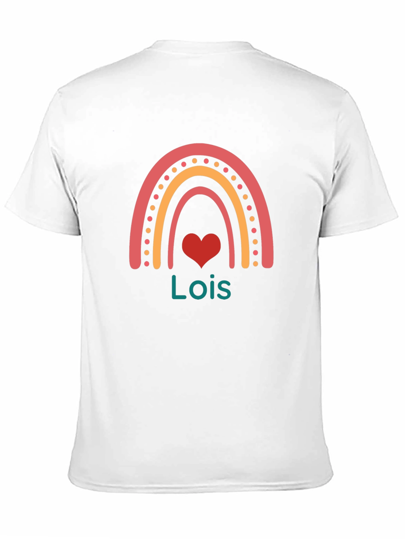 Lois Rainbow Heart Personalized T-Shirt - 11