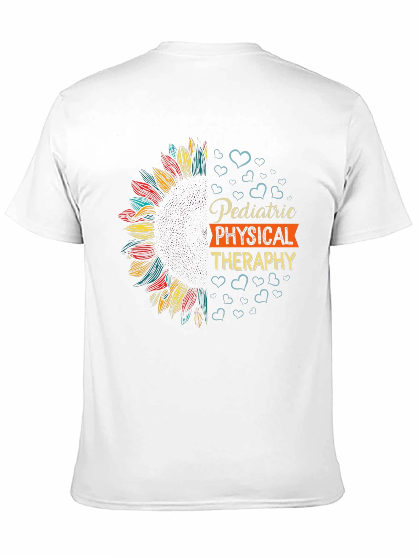 Black Pediatric Physical Therapy Sunflower T-Shirt view 11