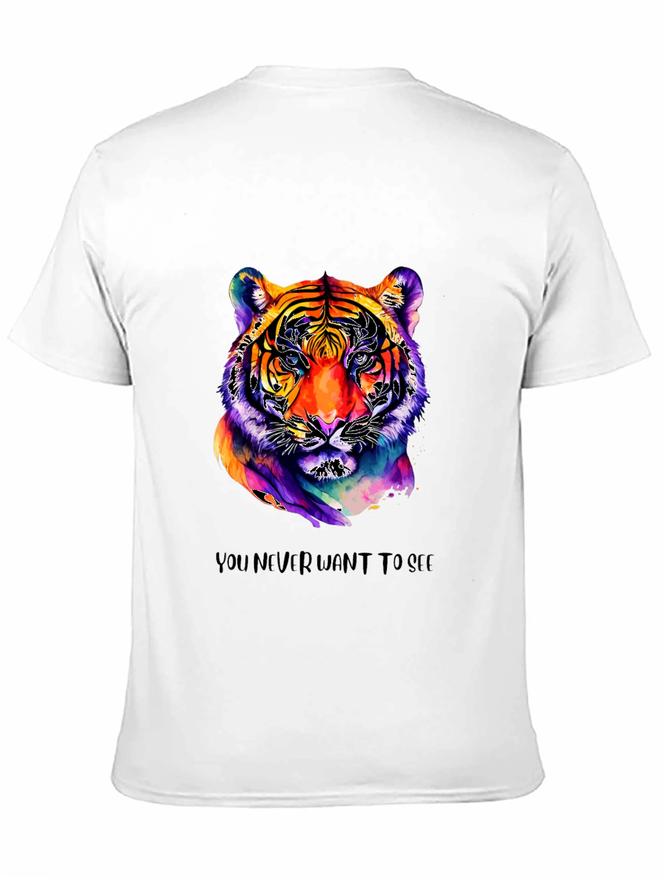 Black Vibrant Tiger Graphic Tee - Unique Artistic Design view 11