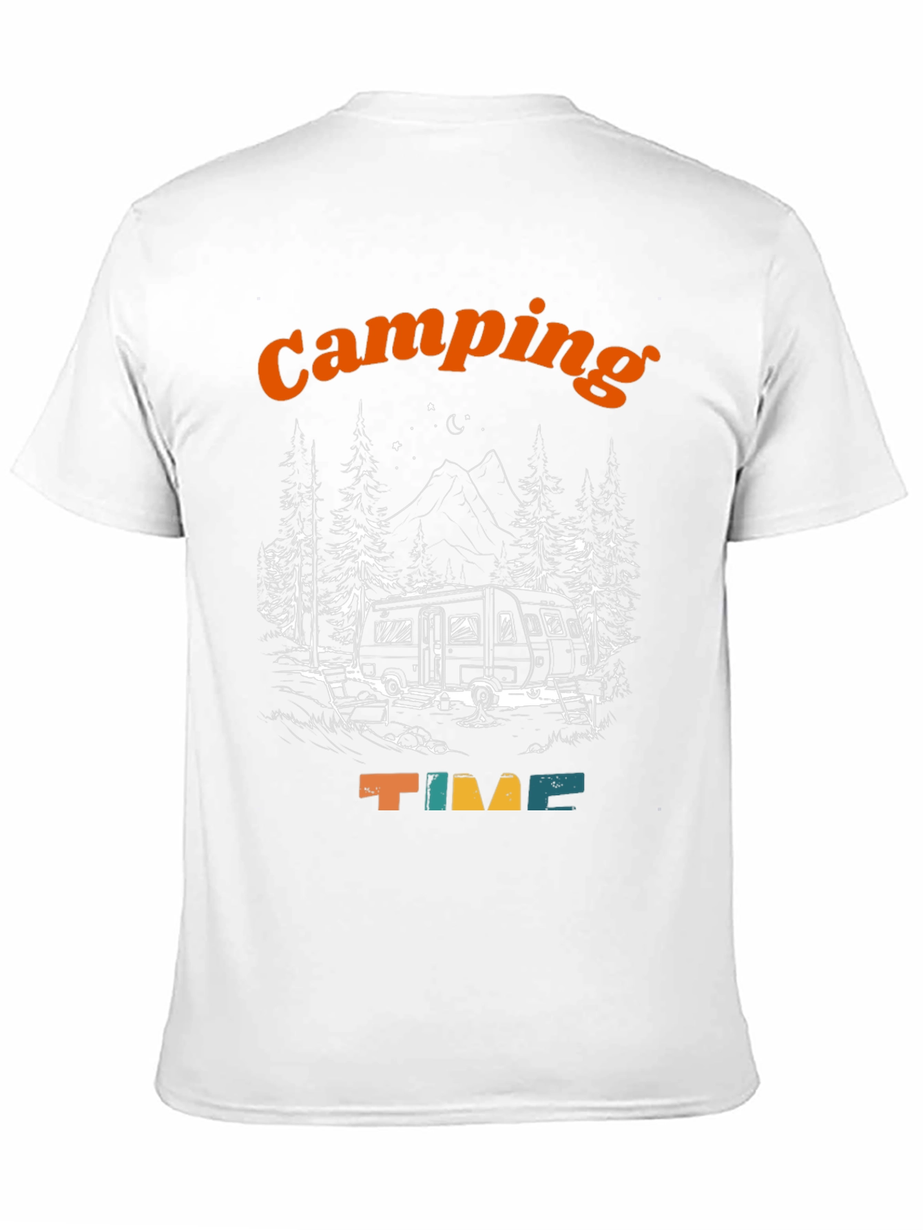 Black Camping Time Graphic T-Shirt view 11