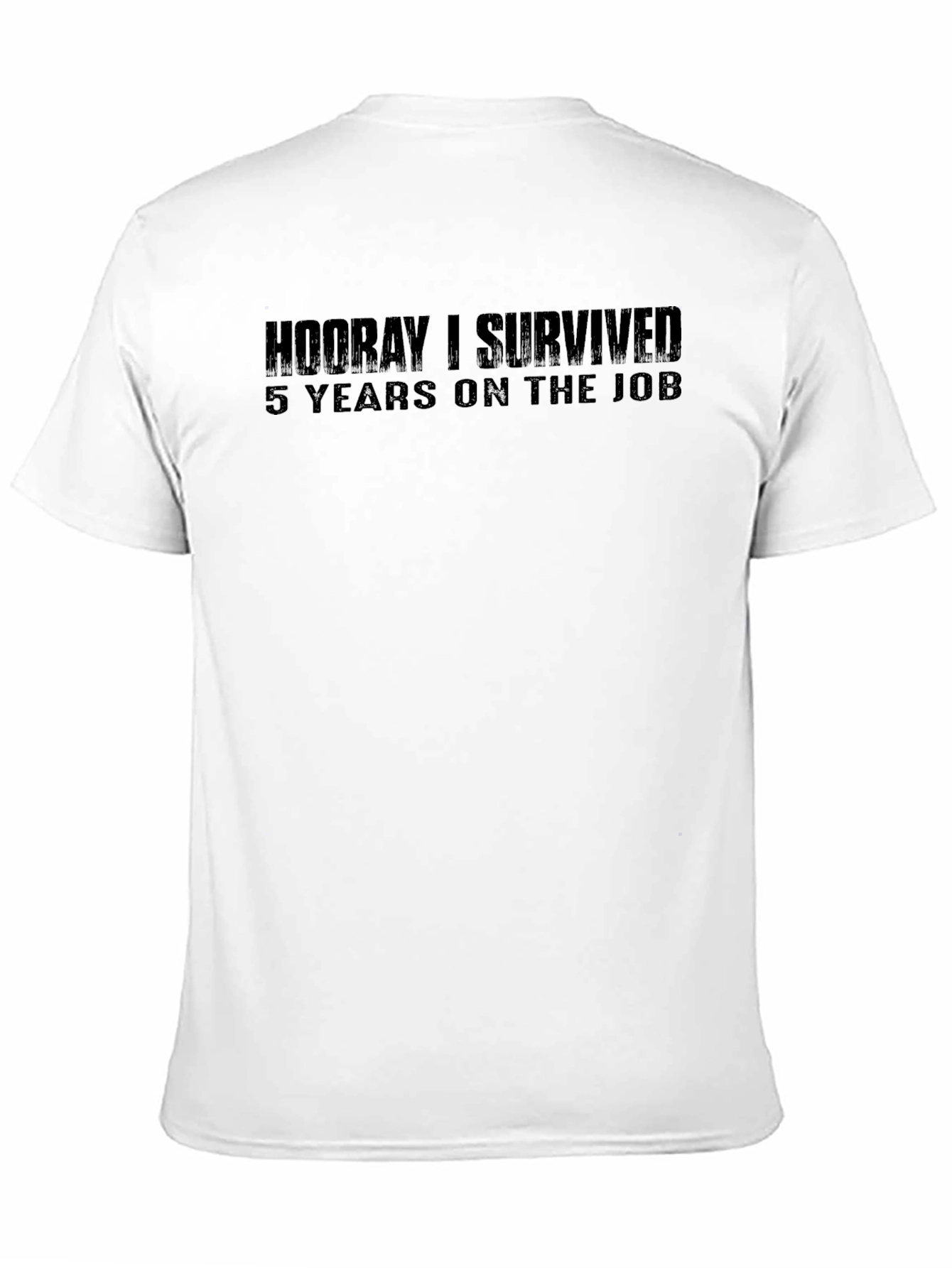 Black Hooray I Survived 5 Years on the Job T-Shirt view 11