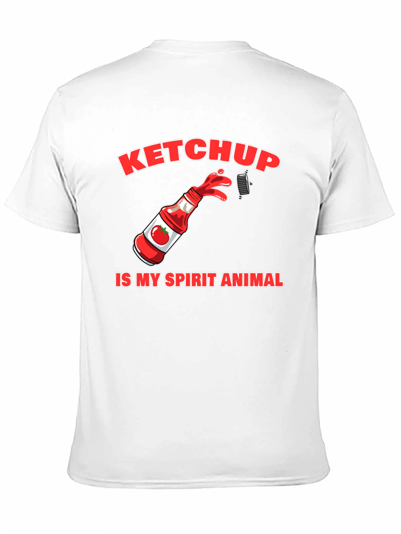 Black Ketchup Is My Spirit Animal Graphic T-Shirt view 11