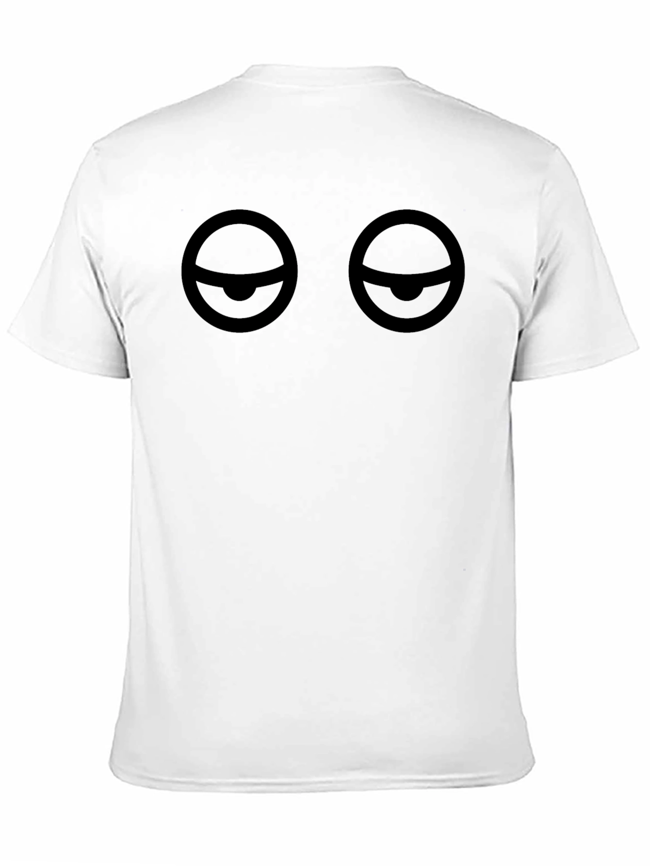 Black Expressionless Eyes Black Graphic T-Shirt view 11