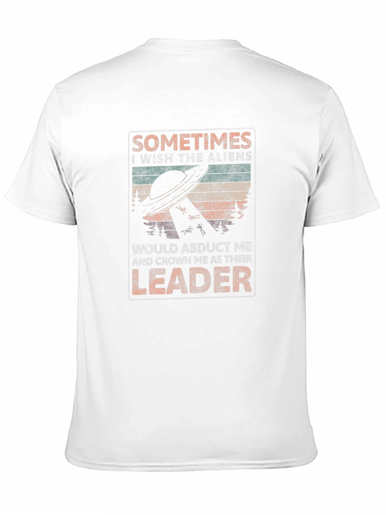 Black Alien Abduction T-Shirt - Wish the Aliens Would Abduct Me view 11