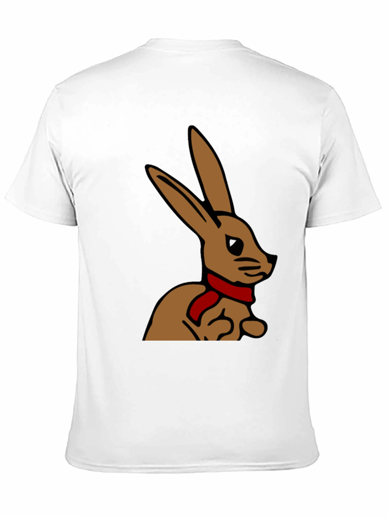 Black Rabbit T-Shirt - Cartoon Bunny with Scarf view 11