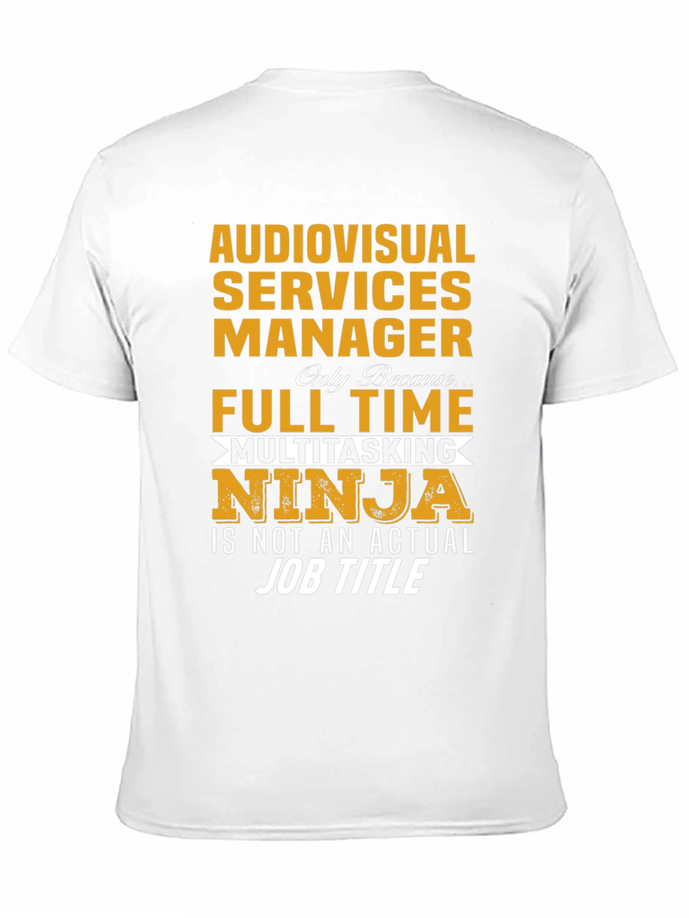 Black Audiovisual Services Manager Ninja T-Shirt view 11