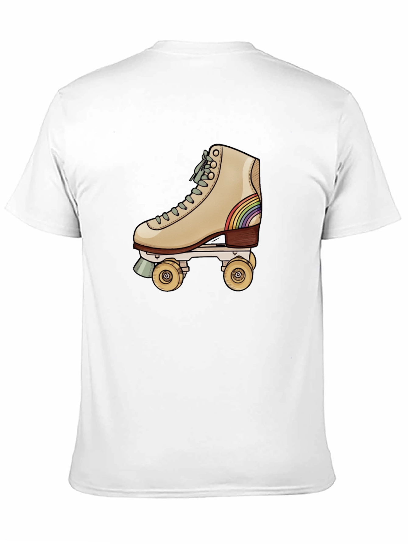 Black Retro Roller Skate Graphic Tee - Black Cotton Blend view 11