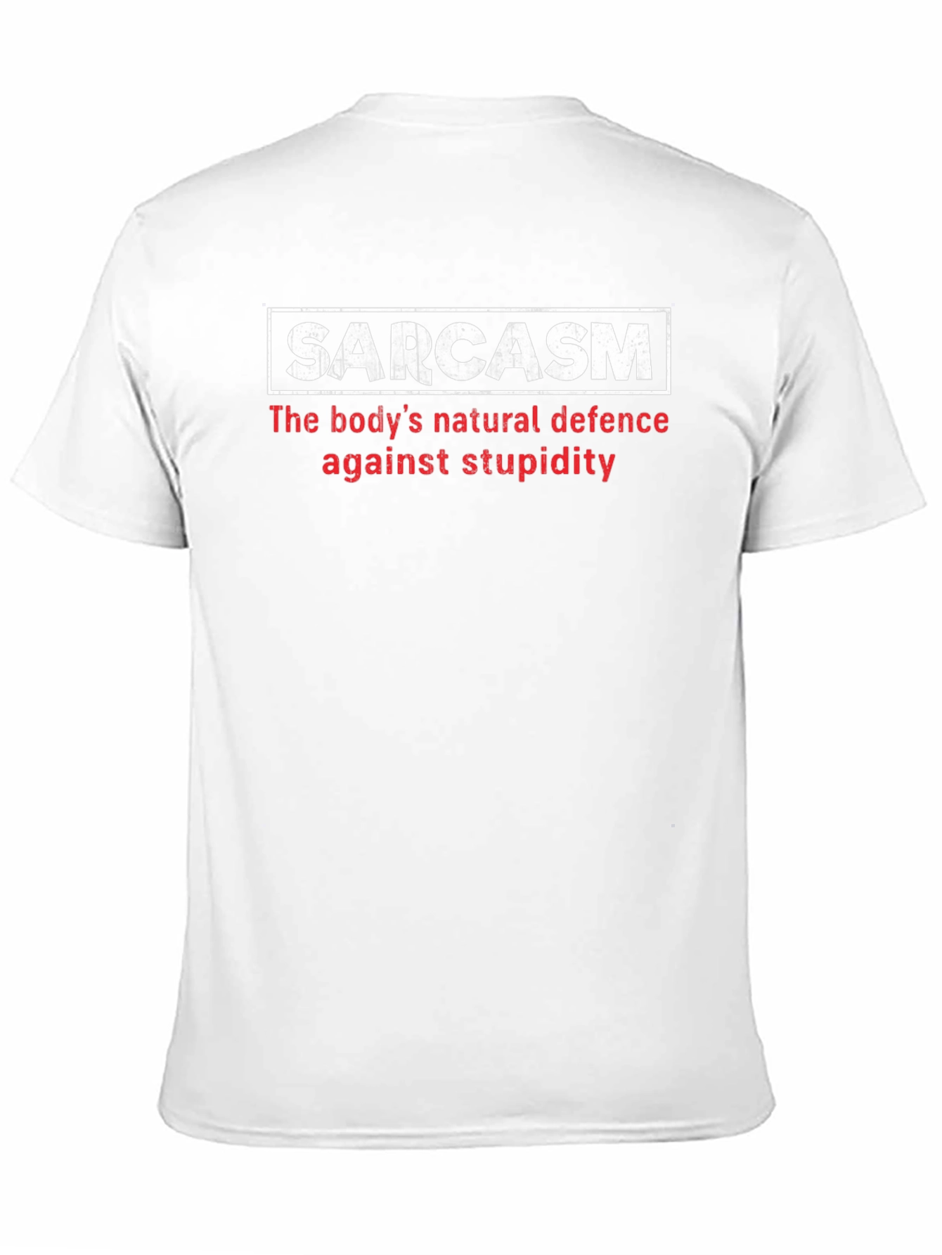 Black Sarcasm Natural Defence Black T-Shirt view 11