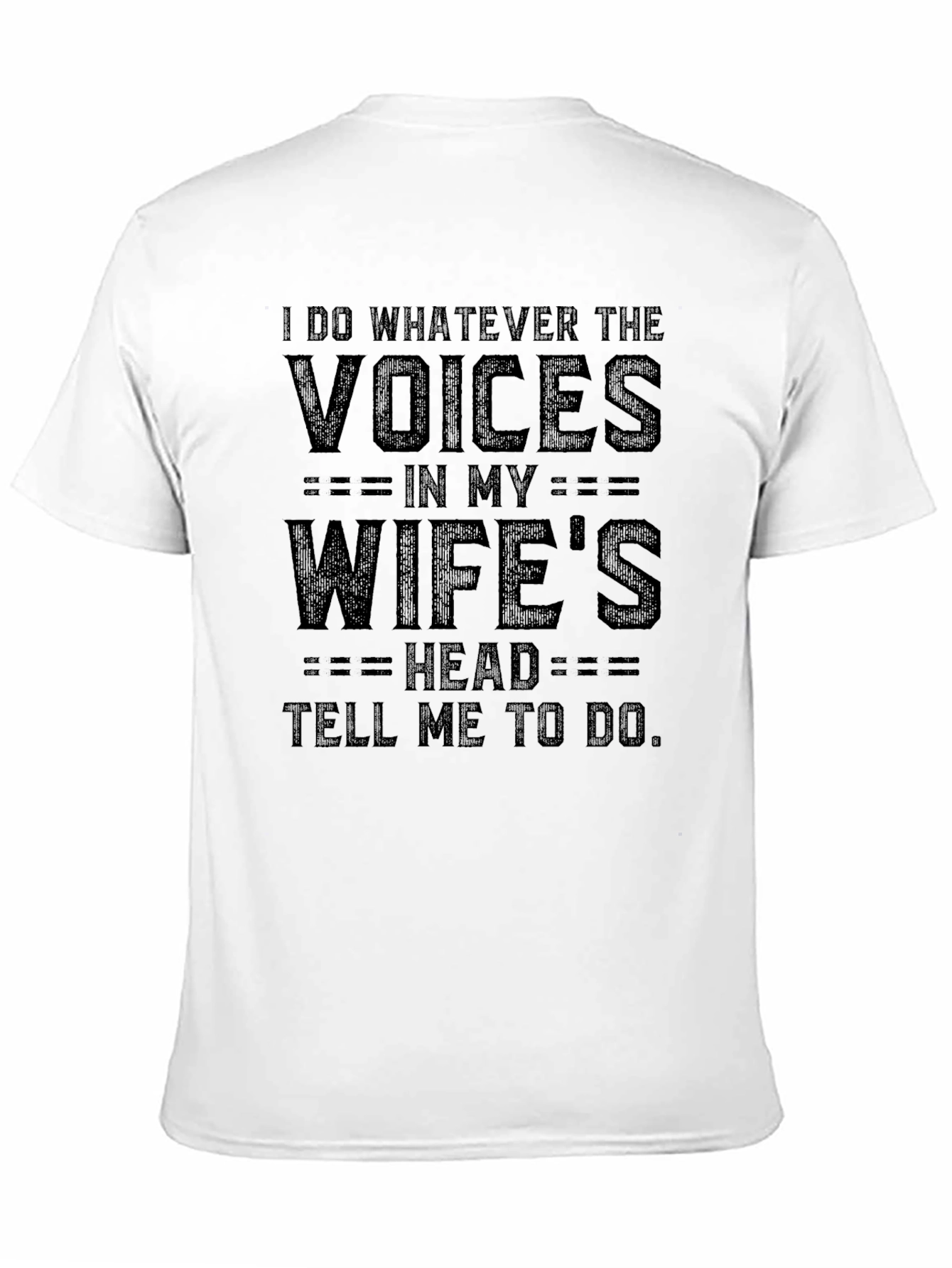 Black Funny "Wife's Voices" Graphic T-Shirt view 11