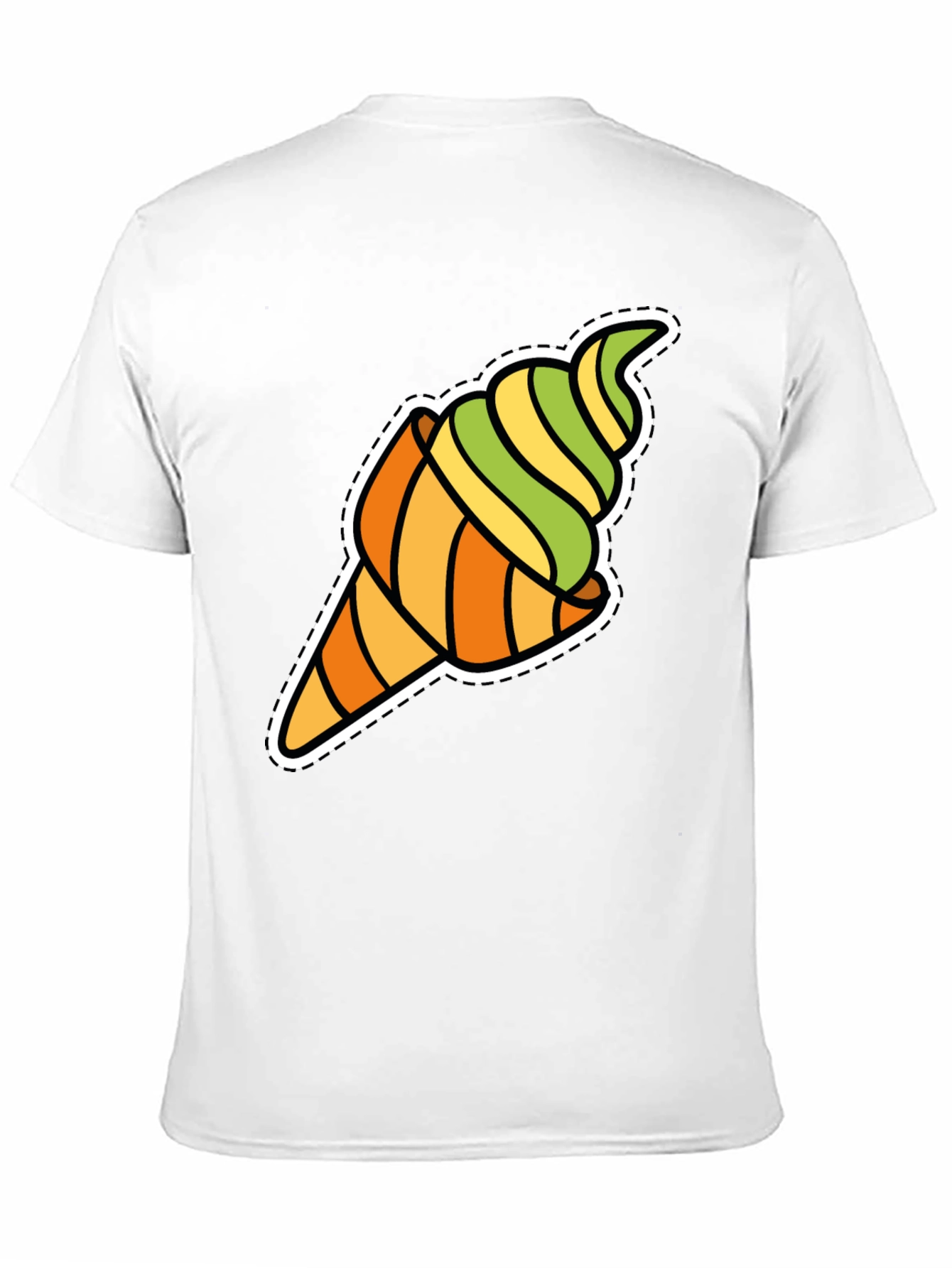 Black Ice Cream Cone Graphic Tee - Fun Novelty Shirt view 11