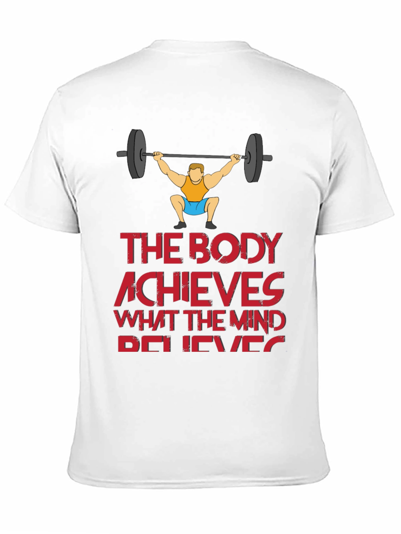 Black Workout Motivation T-Shirt - The Body Achieves view 11