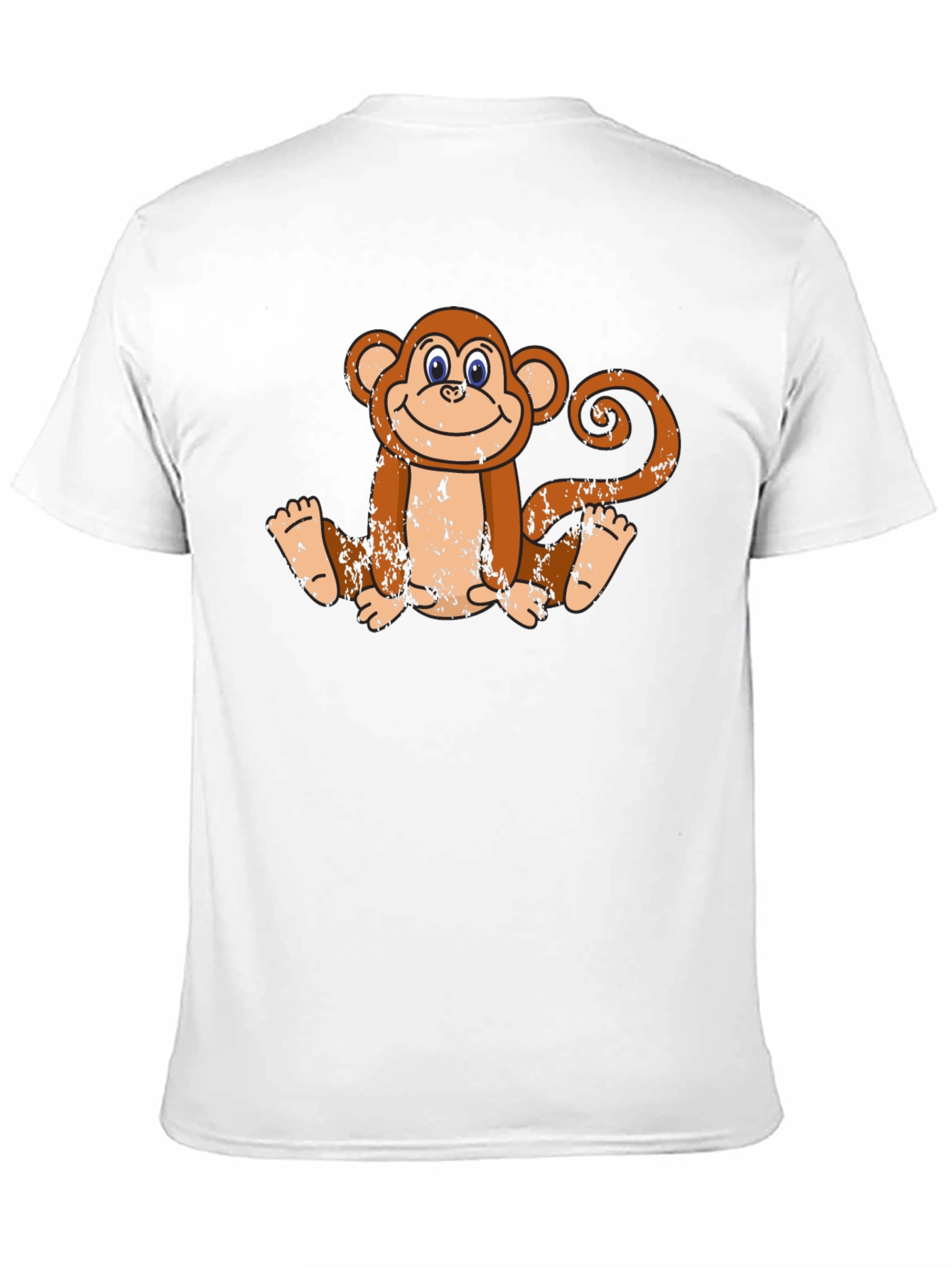Black Smiling Monkey Graphic Tee - Casual Black T-Shirt view 11