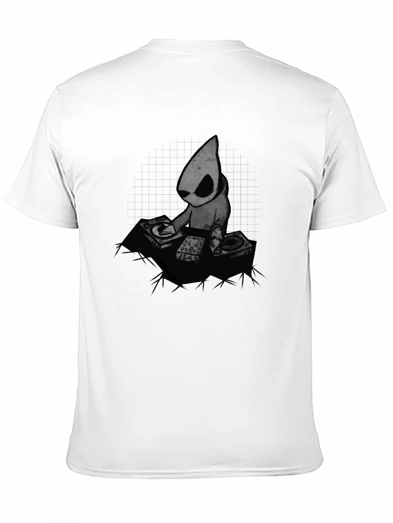 Black DJ Cartoon Graphic Black T-Shirt view 11